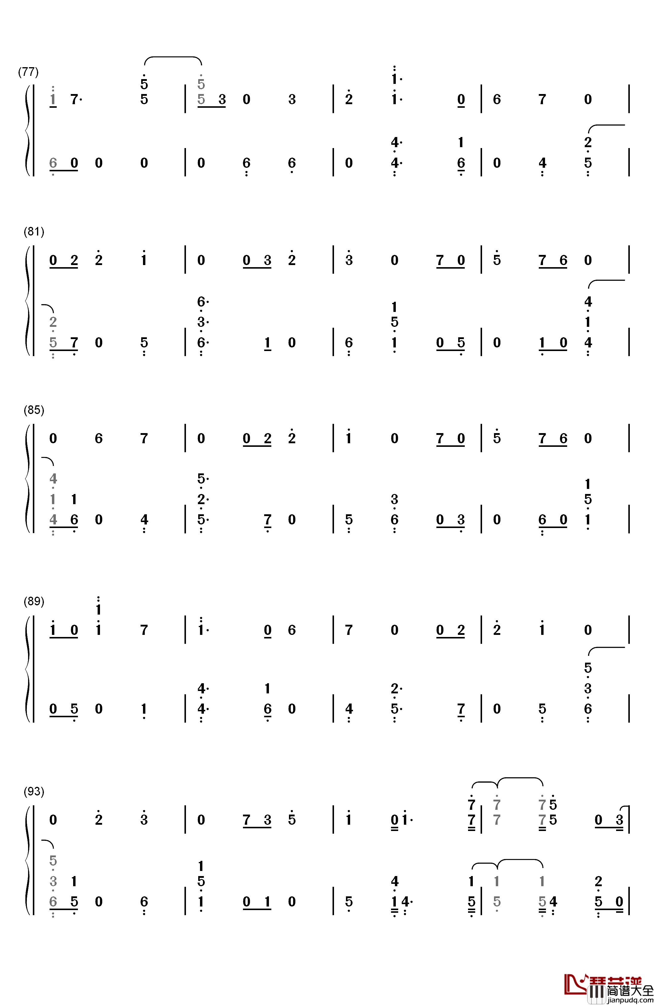Hola_Hola钢琴简谱_数字双手_KARD