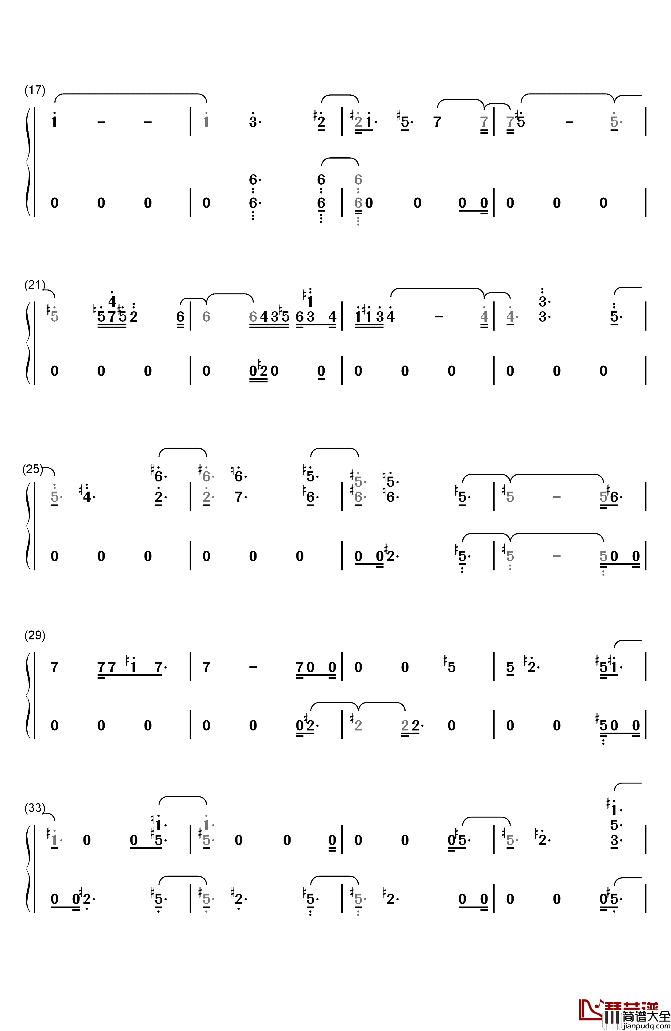 The_Spark钢琴简谱_数字双手_John_Williams