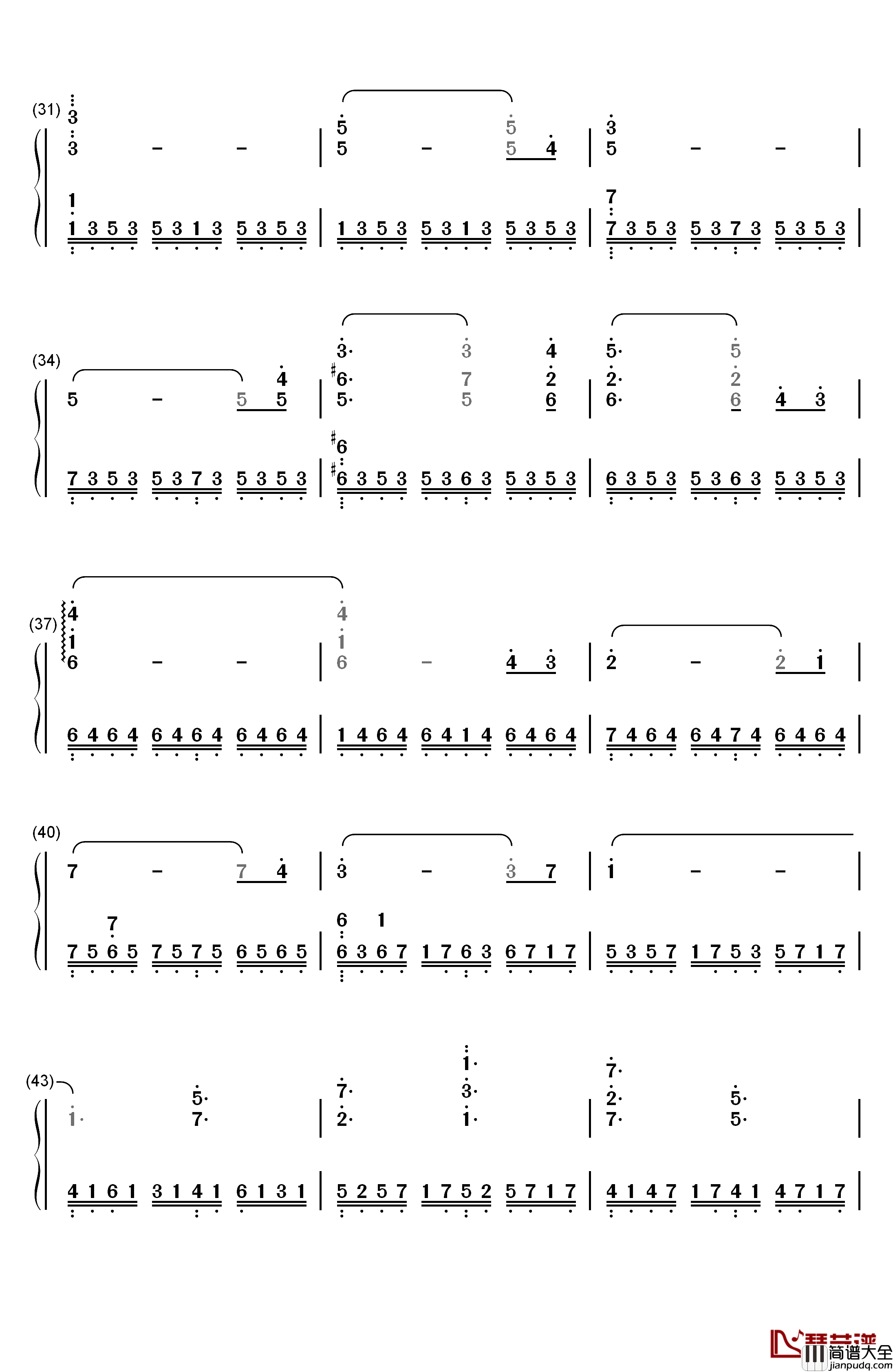 Dream钢琴简谱_数字双手_Rayark