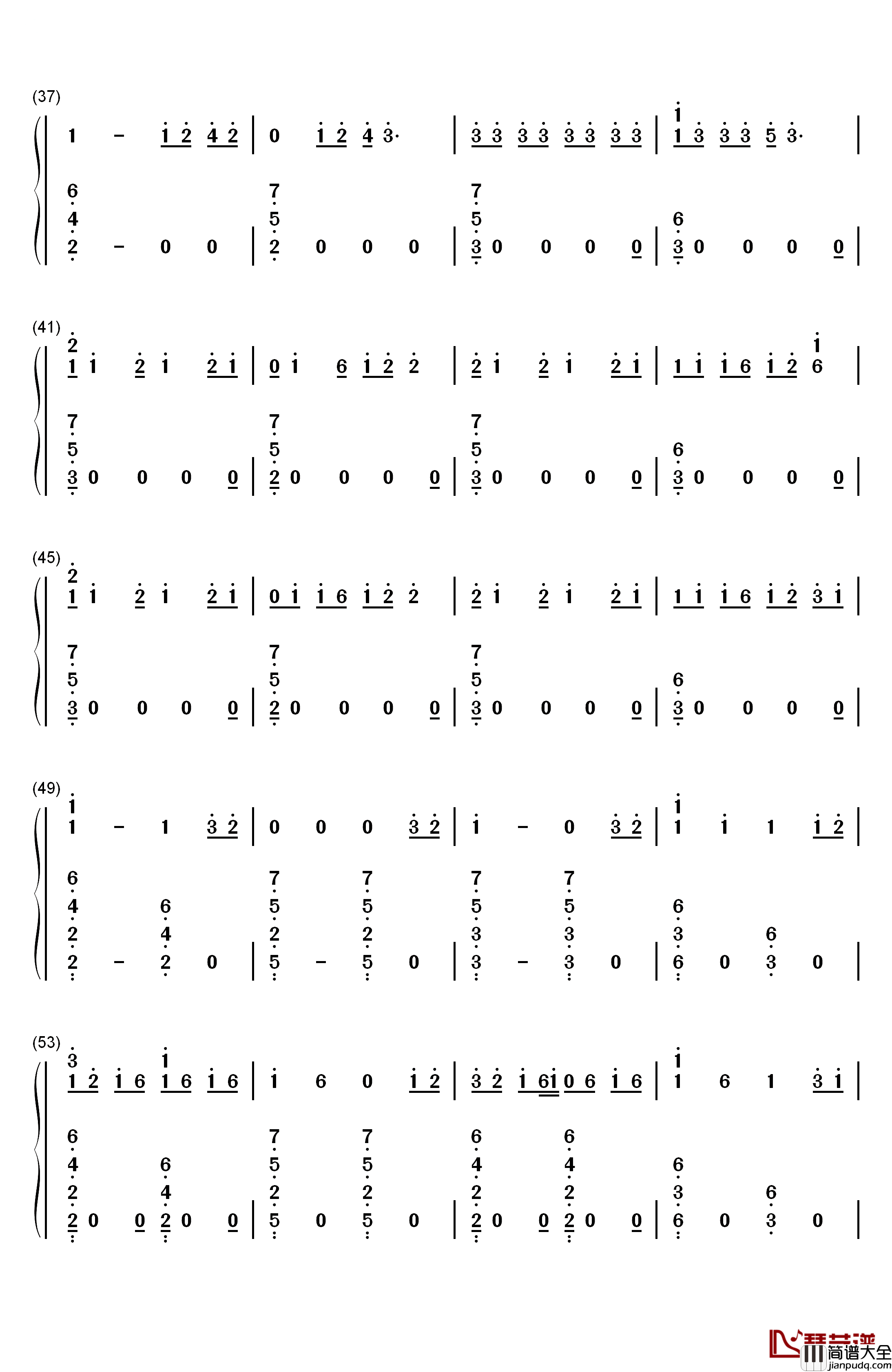 Dawn_Of_Us钢琴简谱_数字双手_王嘉尔