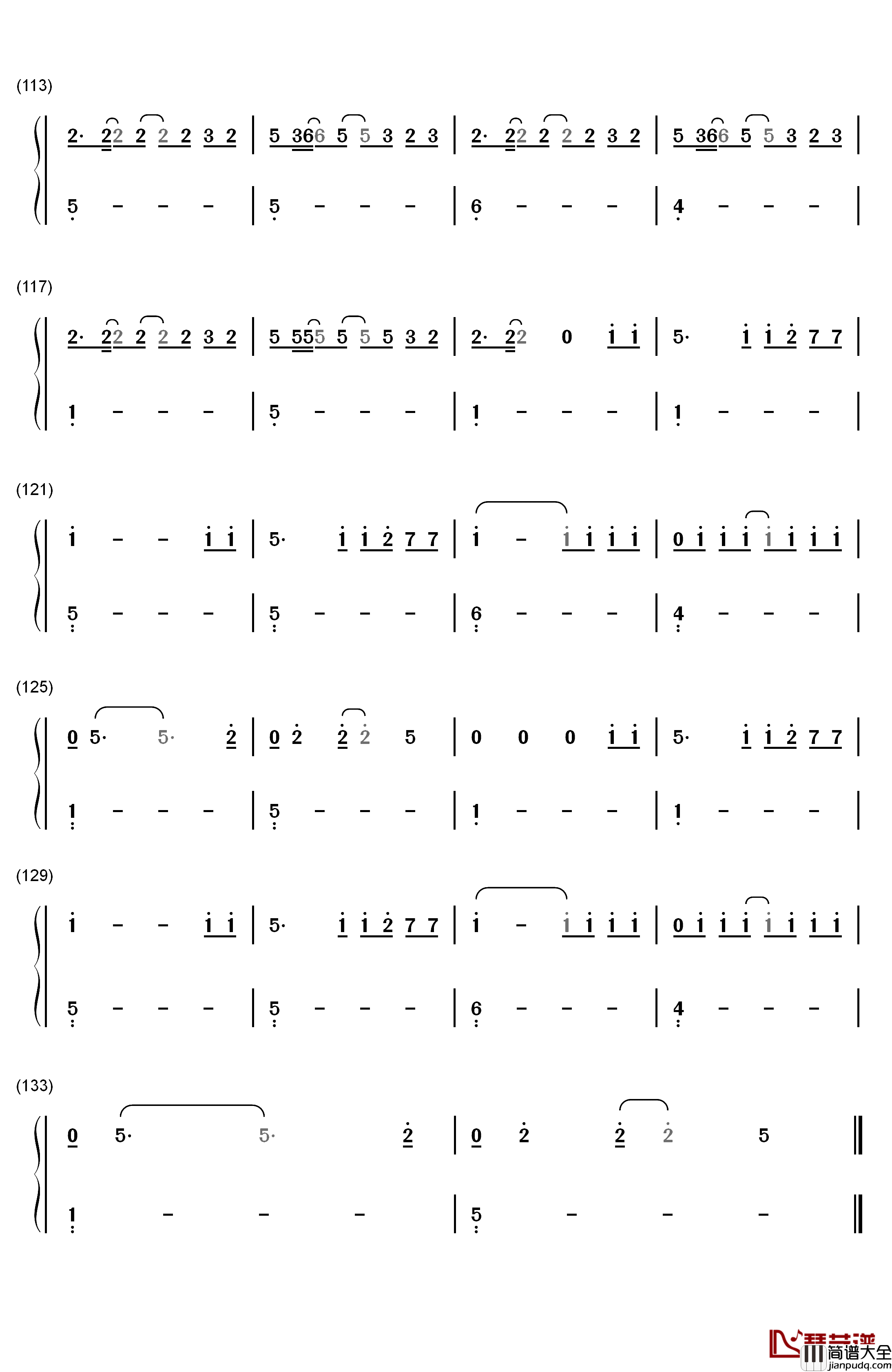 Guns_for_Hands钢琴简谱_数字双手_Twenty_One_Pilots