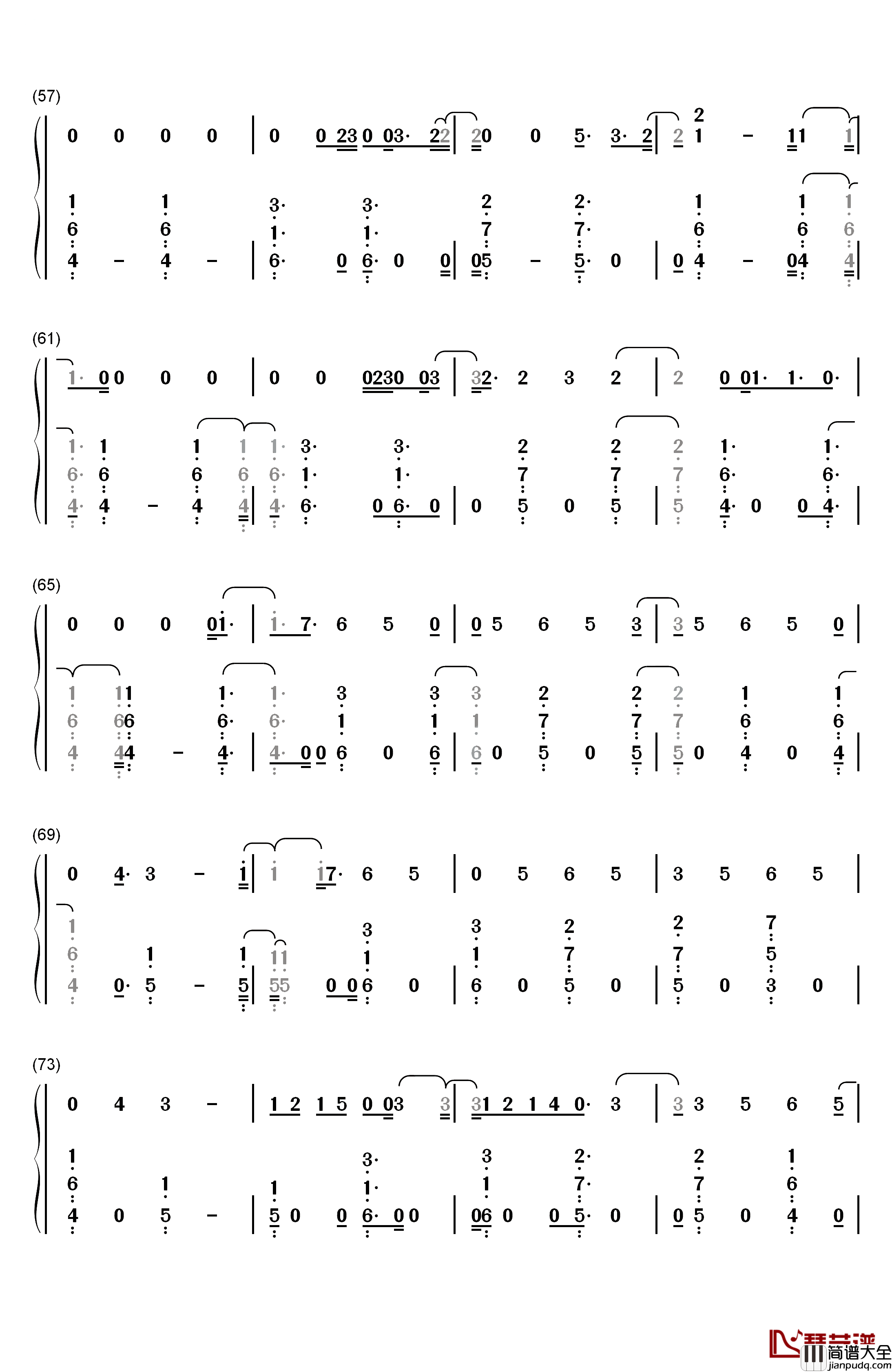 Reckless_Love钢琴简谱_数字双手_Cory_Asbury