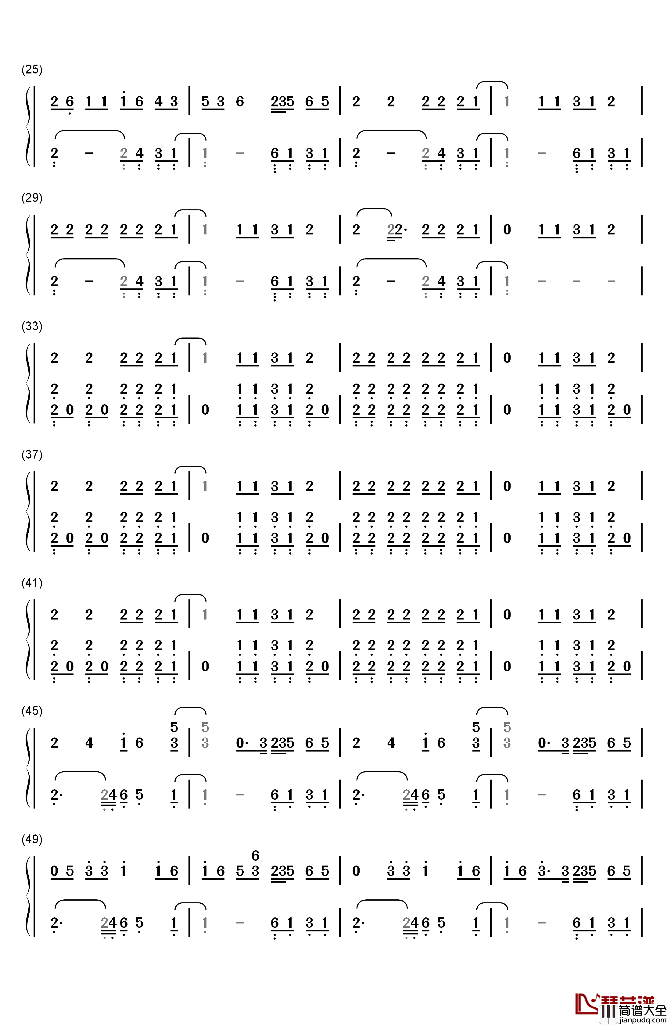 This_Girl钢琴简谱_数字双手_Kungs