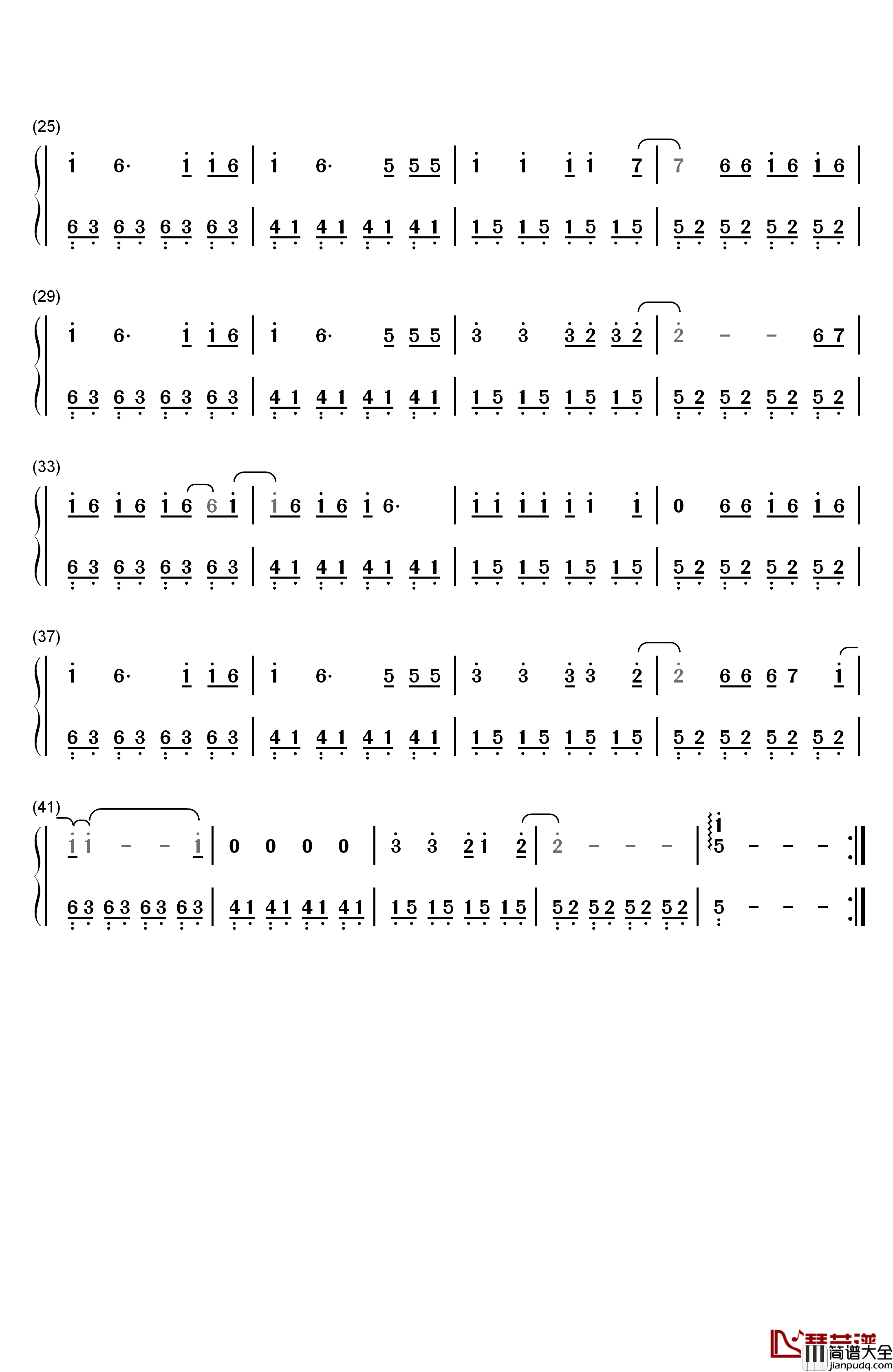 逆战钢琴简谱_数字双手_张杰
