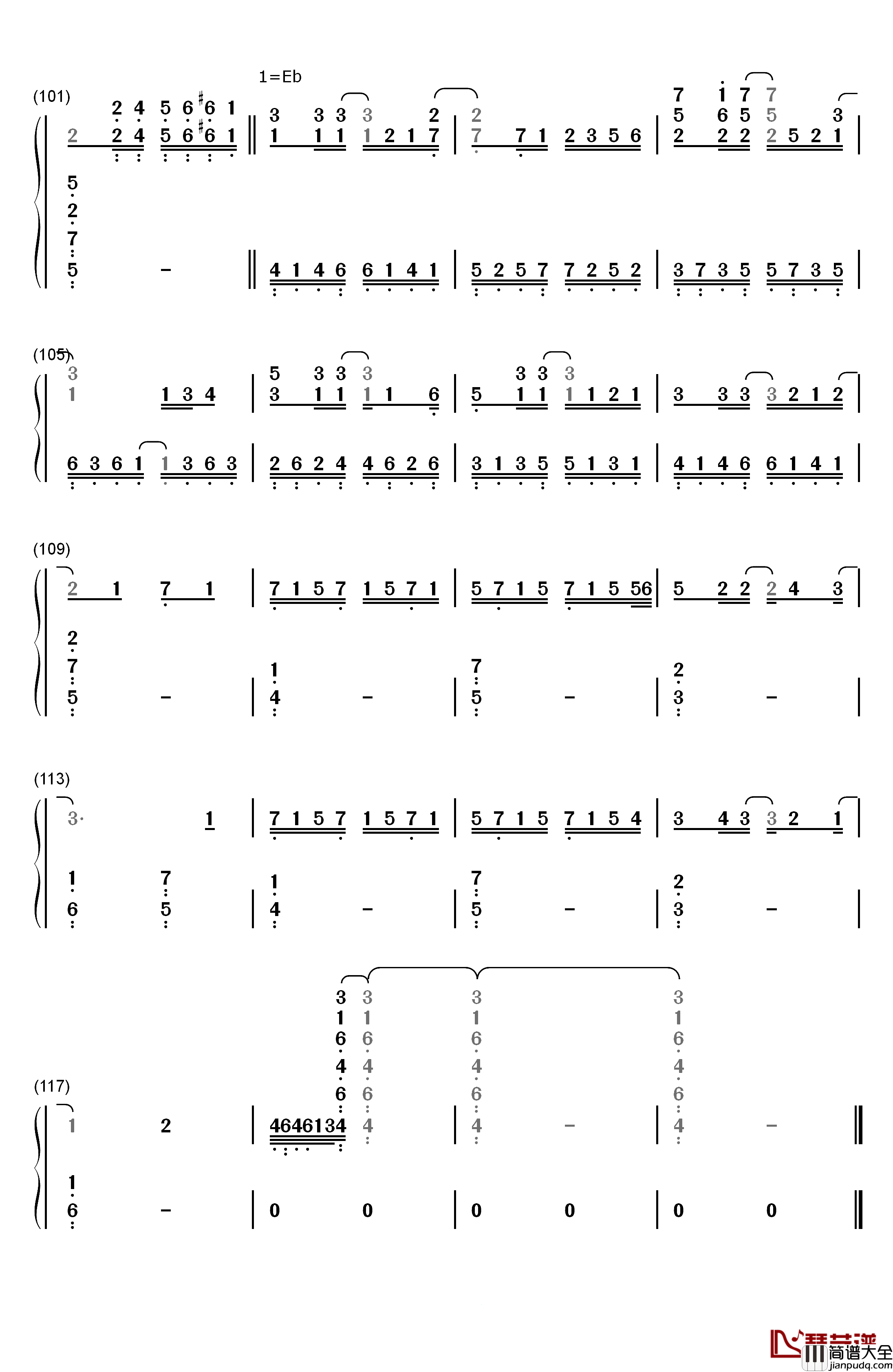 The_Letter钢琴简谱_数字双手_KIVΛ