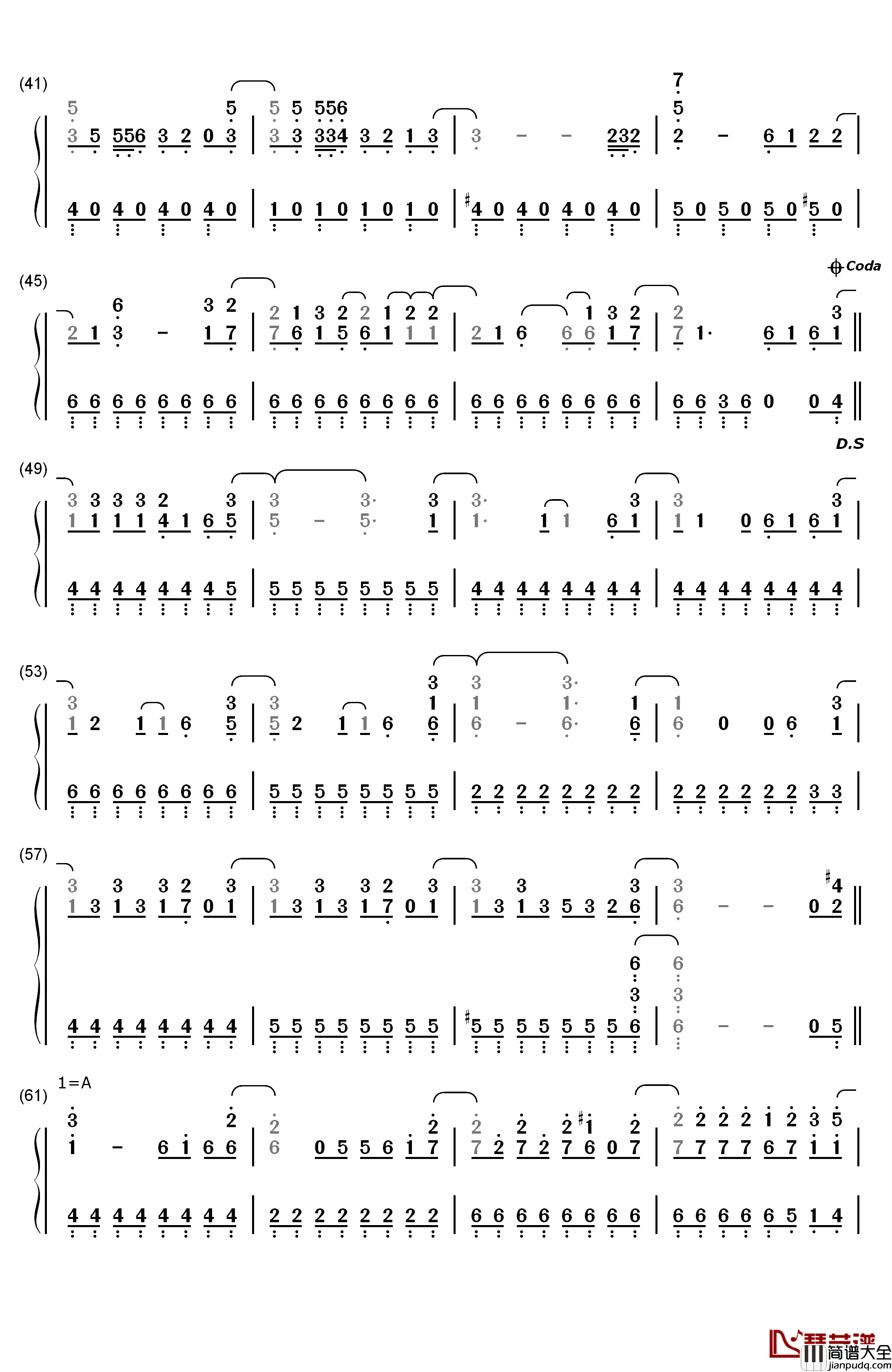 The_Middle钢琴简谱_数字双手_Demi_Lovato