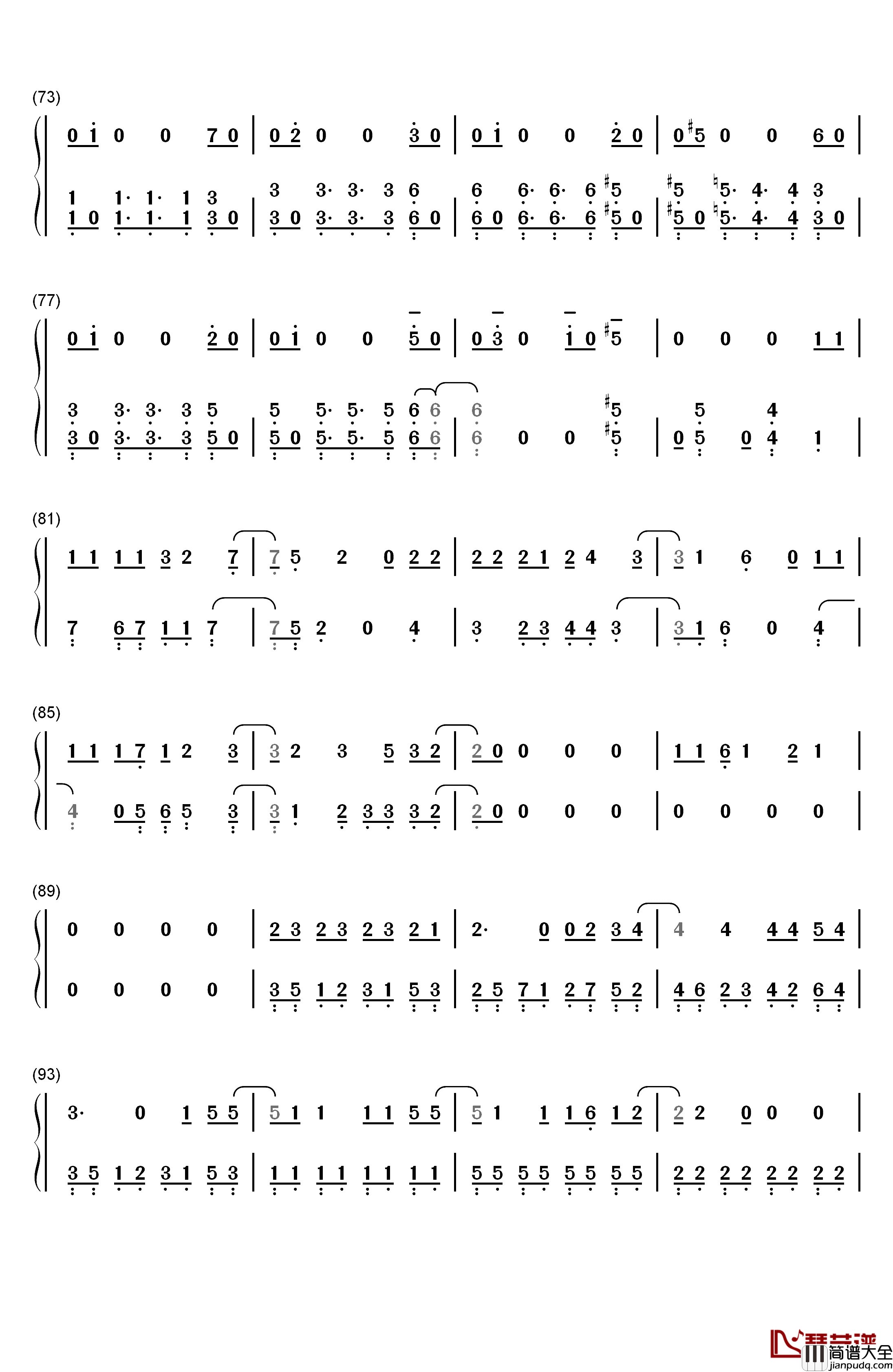 Let's_Not_Fall_in_Love钢琴简谱_数字双手_Big_Bang