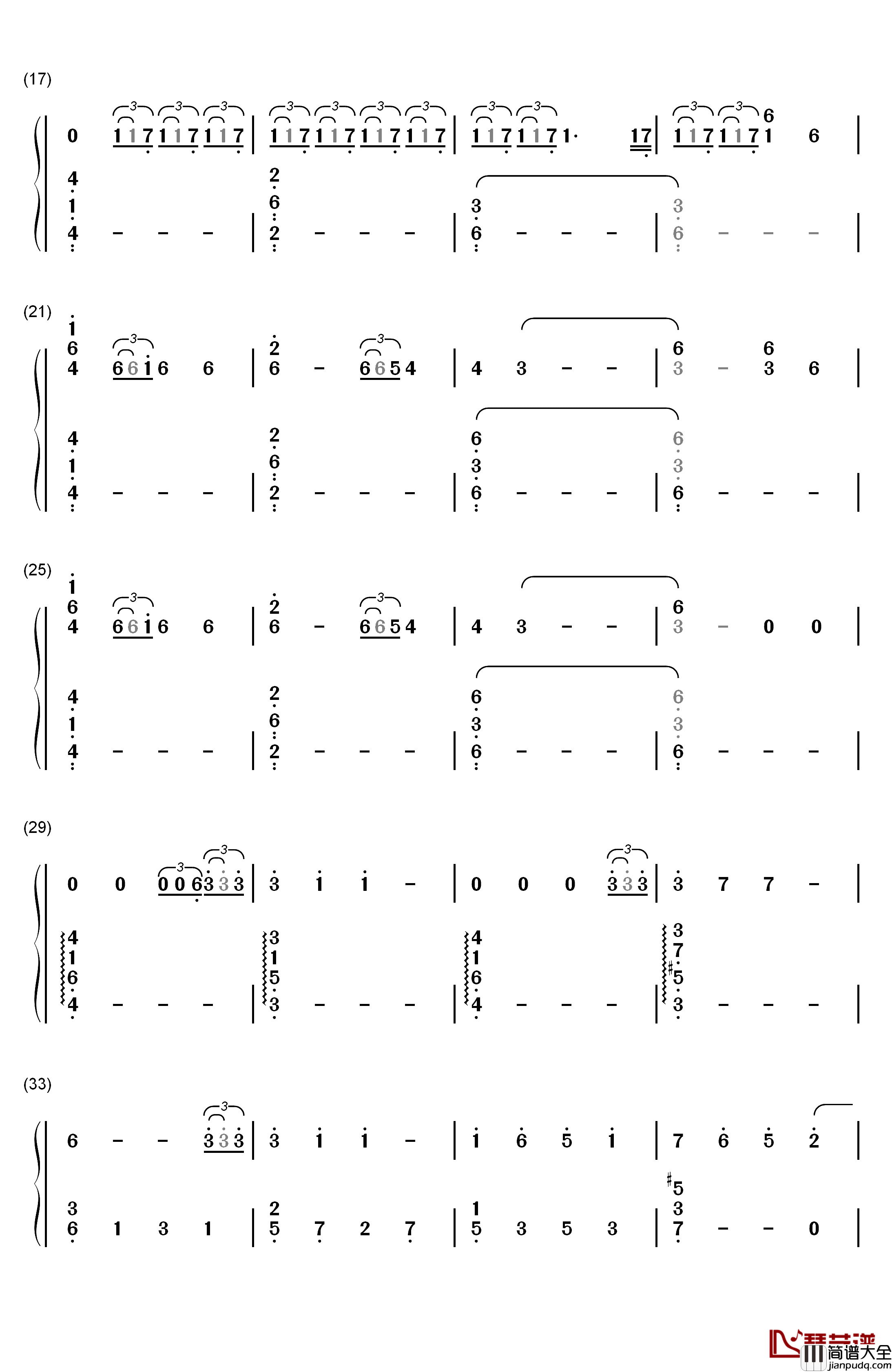 Stressed_Out钢琴简谱_数字双手_Twenty_One_Pilots