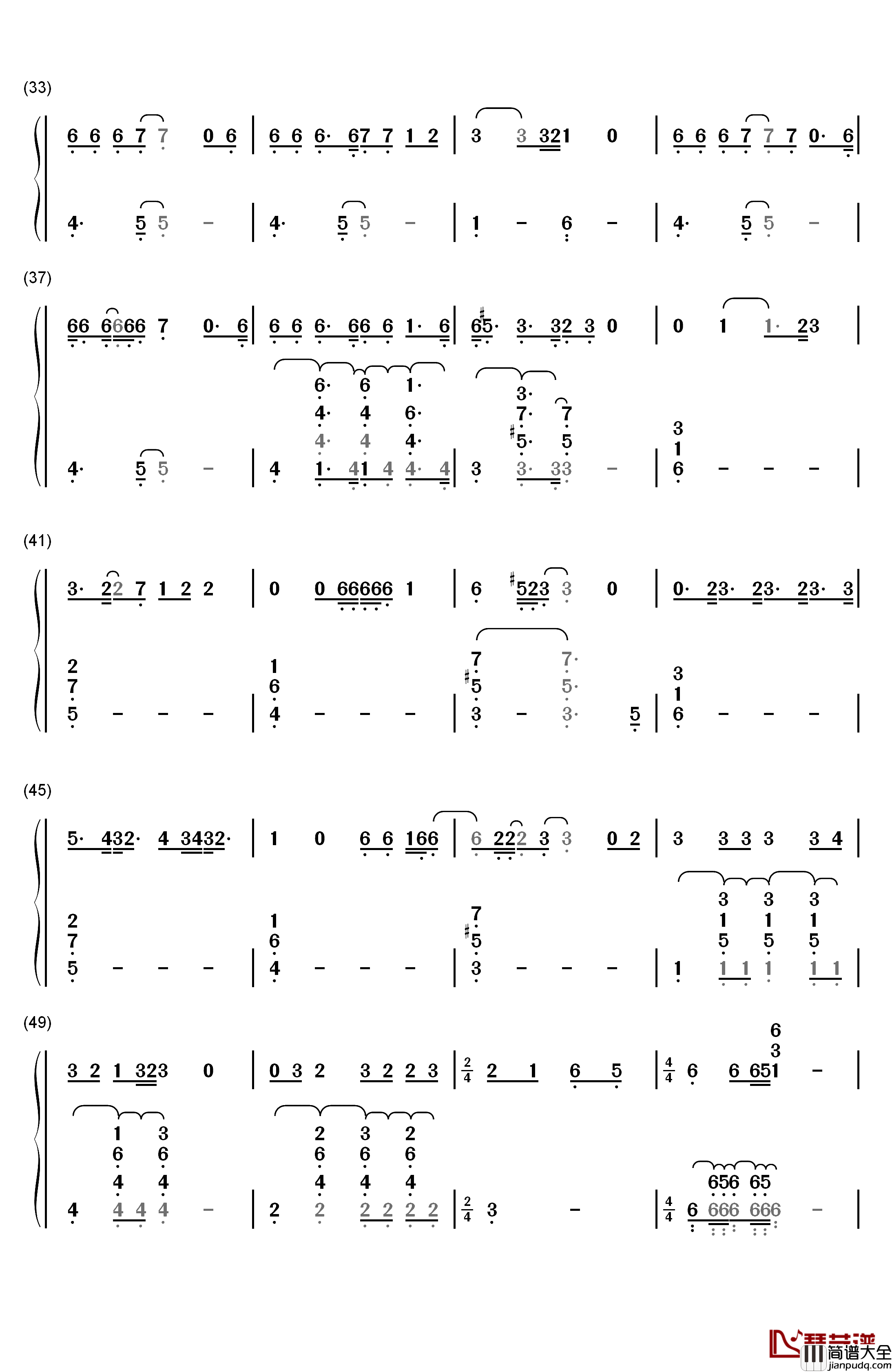 Don't_Let_Me_Be_Misunderstood钢琴简谱_数字双手_Lana_Del_Rey