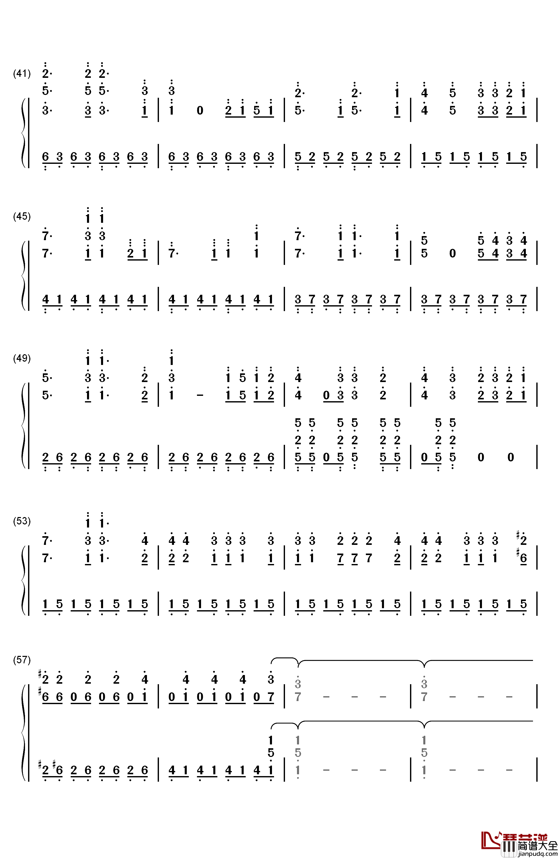 The_Bravest_Destiny钢琴简谱_数字双手_玩具☆枪枪