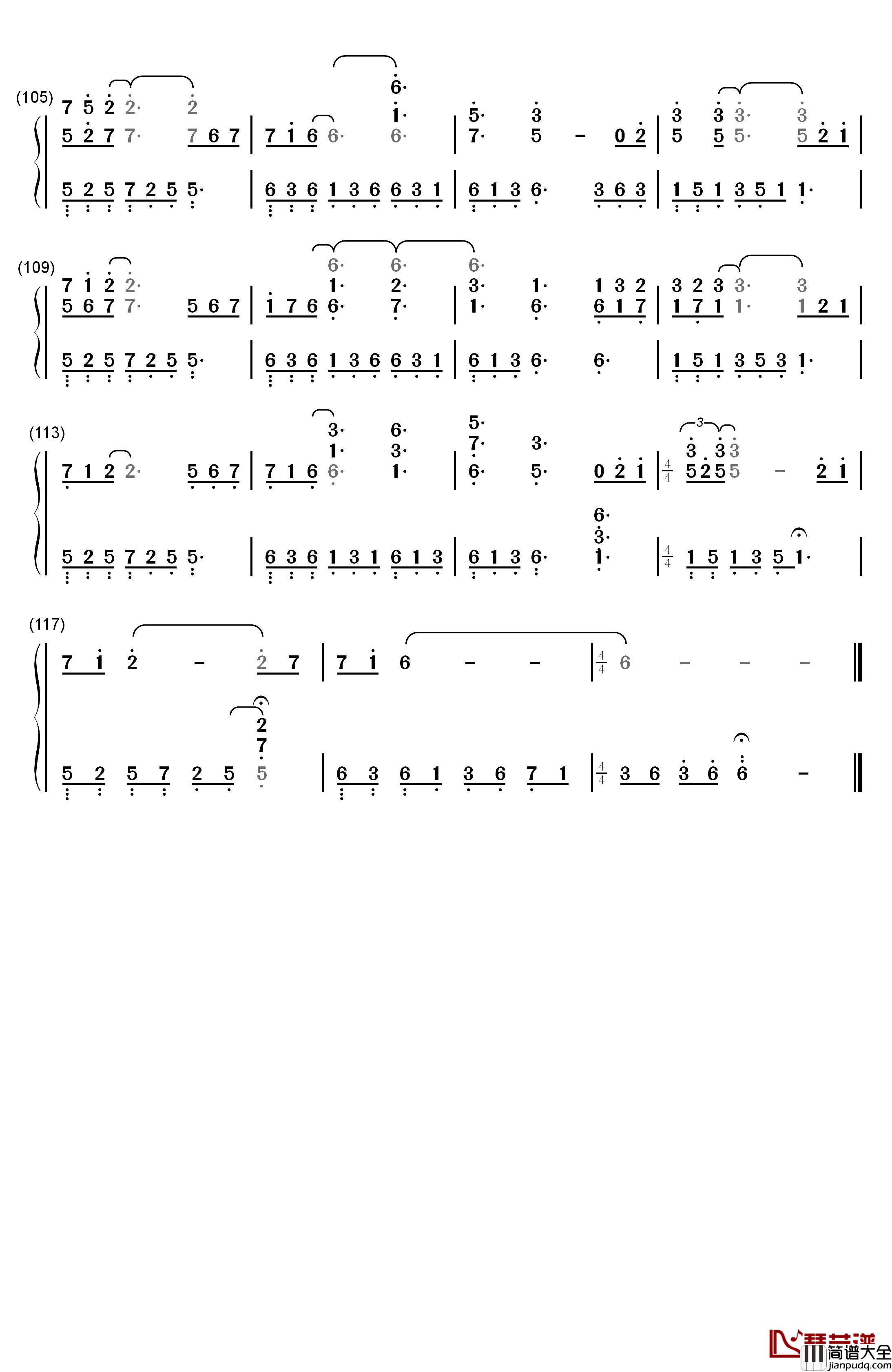 Felitsa（费丽萨）钢琴简谱_数字双手_雅尼