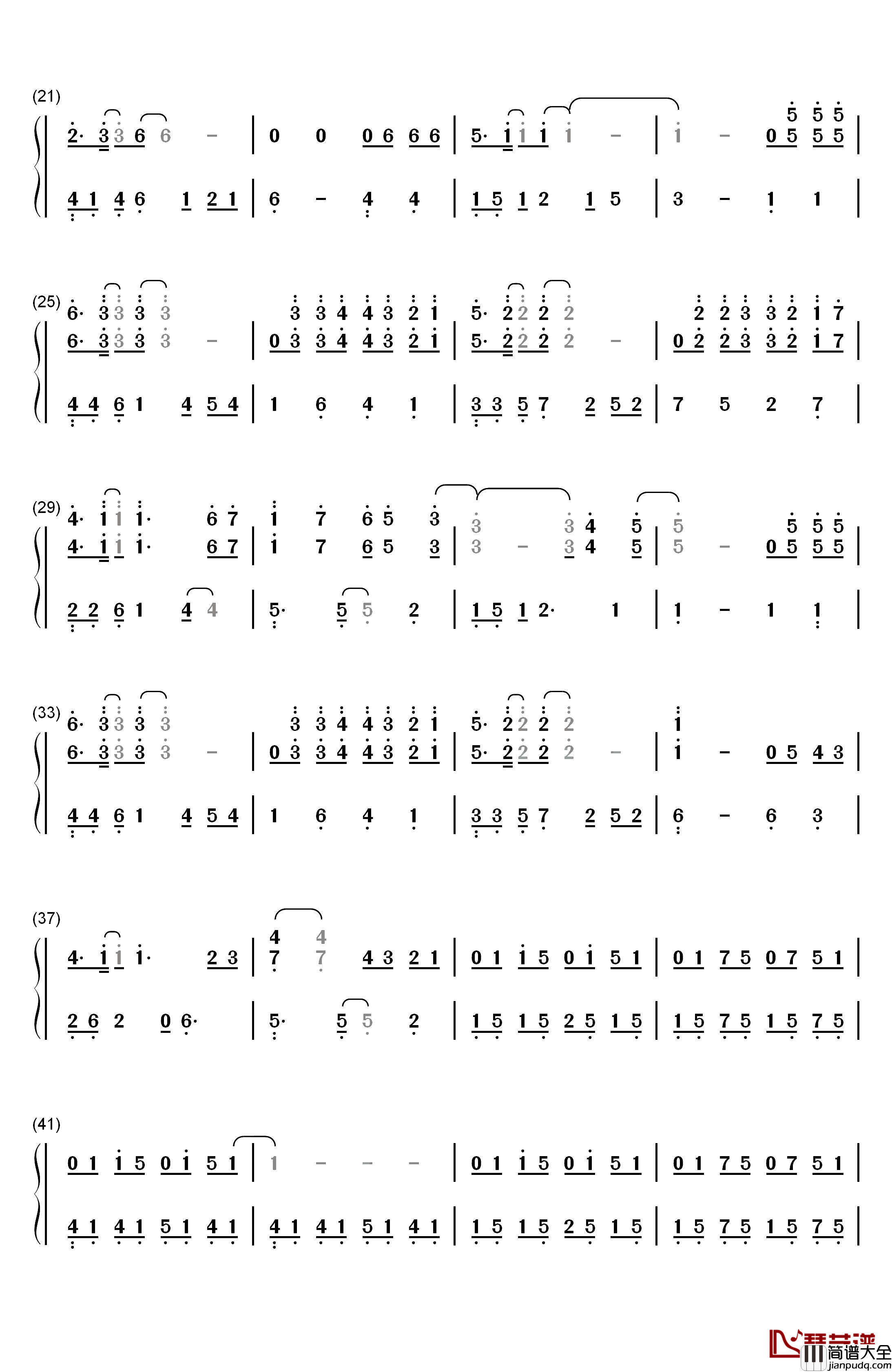 摩天轮的眼泪钢琴简谱_数字双手_创造101_金志文