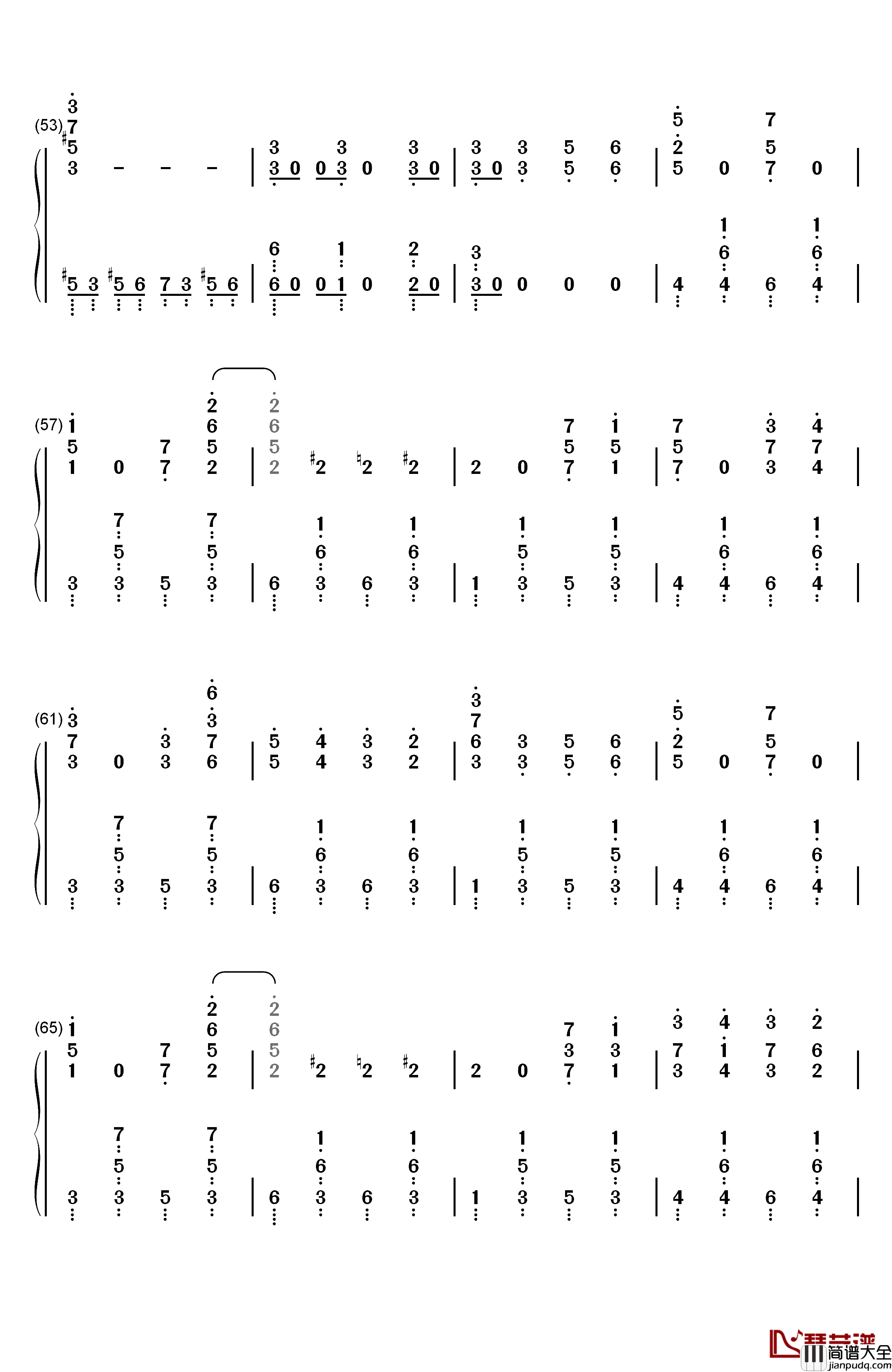 Jingo_Jungle钢琴简谱_数字双手_MYTH_&_ROID