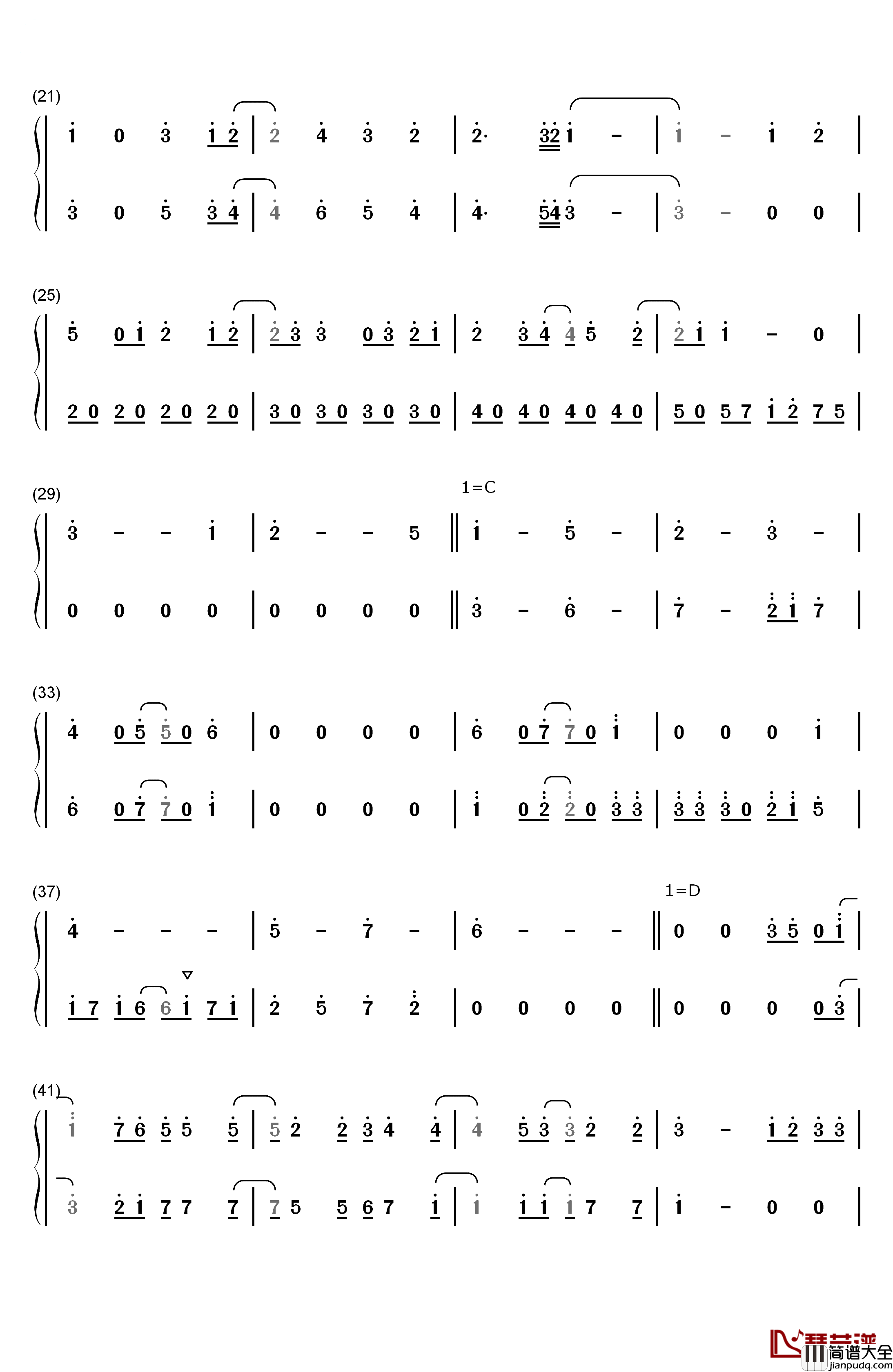 Shiny_Ray钢琴简谱_数字双手_YURiKA