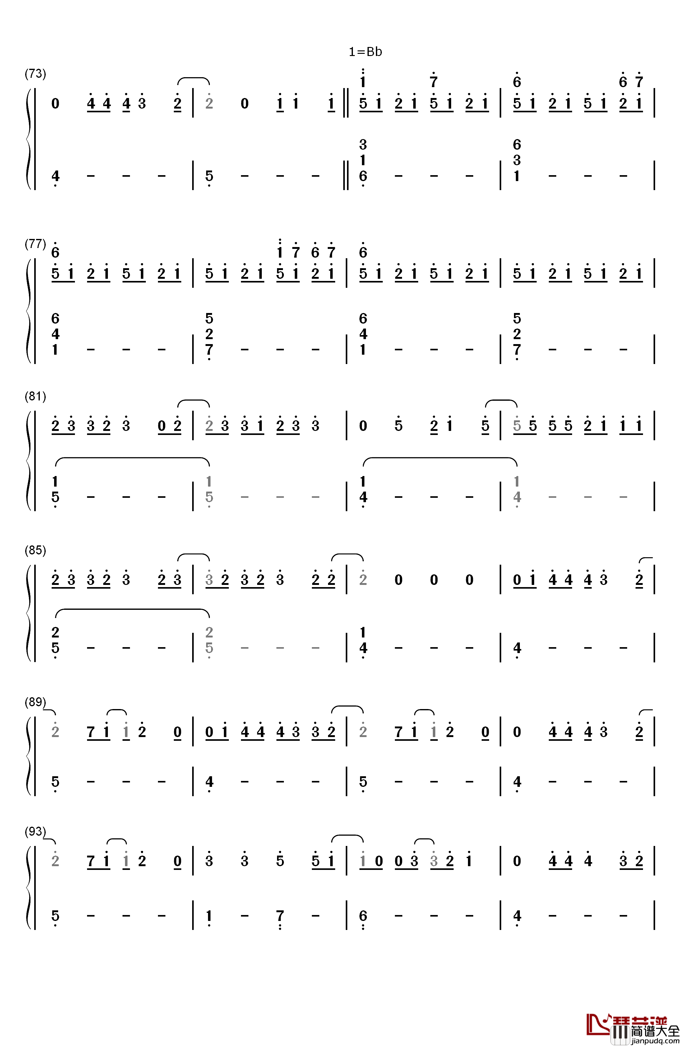 Night_Changes钢琴简谱_数字双手_One_Direction