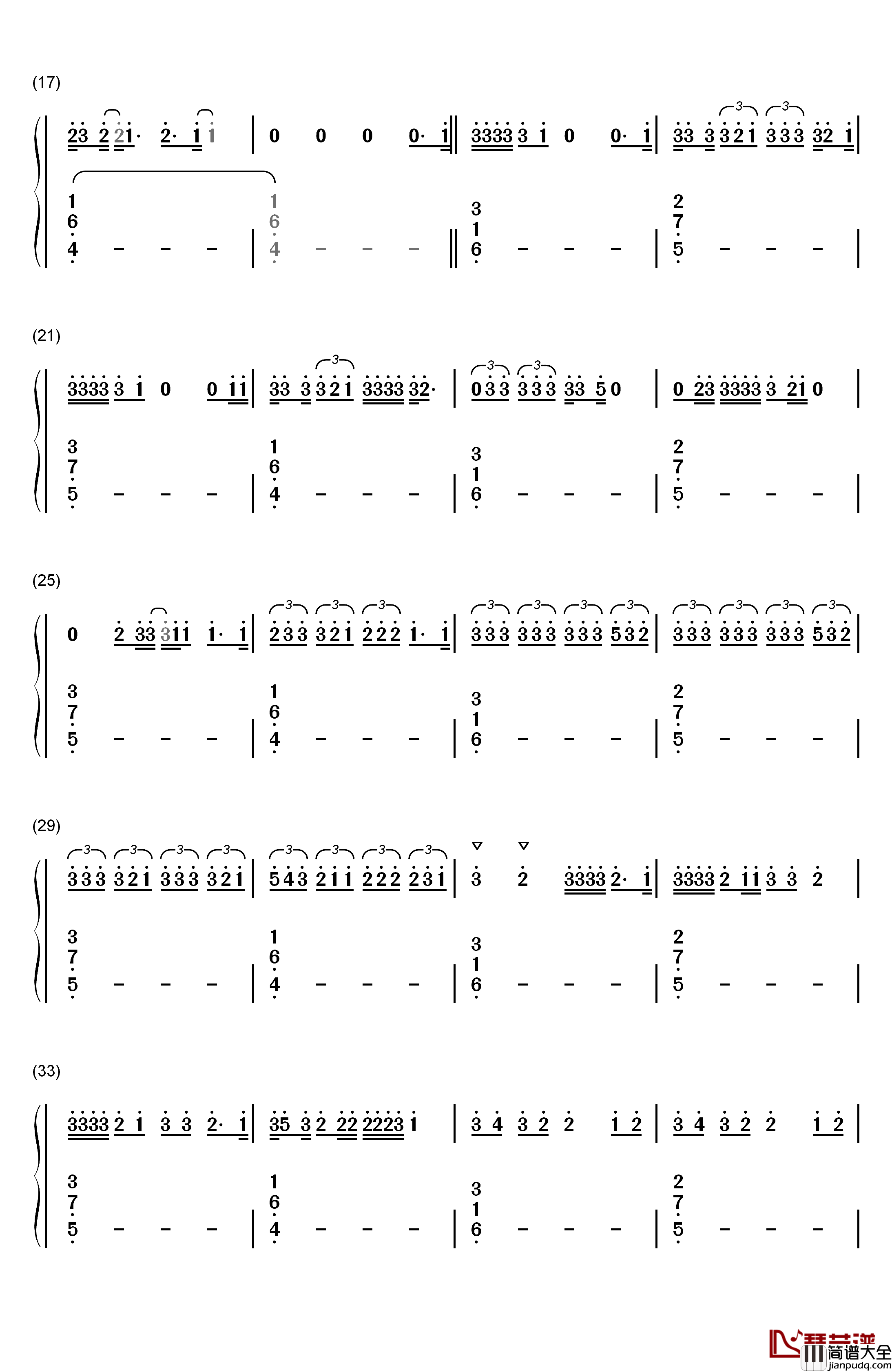 I_Hate_U__I_Love_U钢琴简谱_数字双手_Gnash