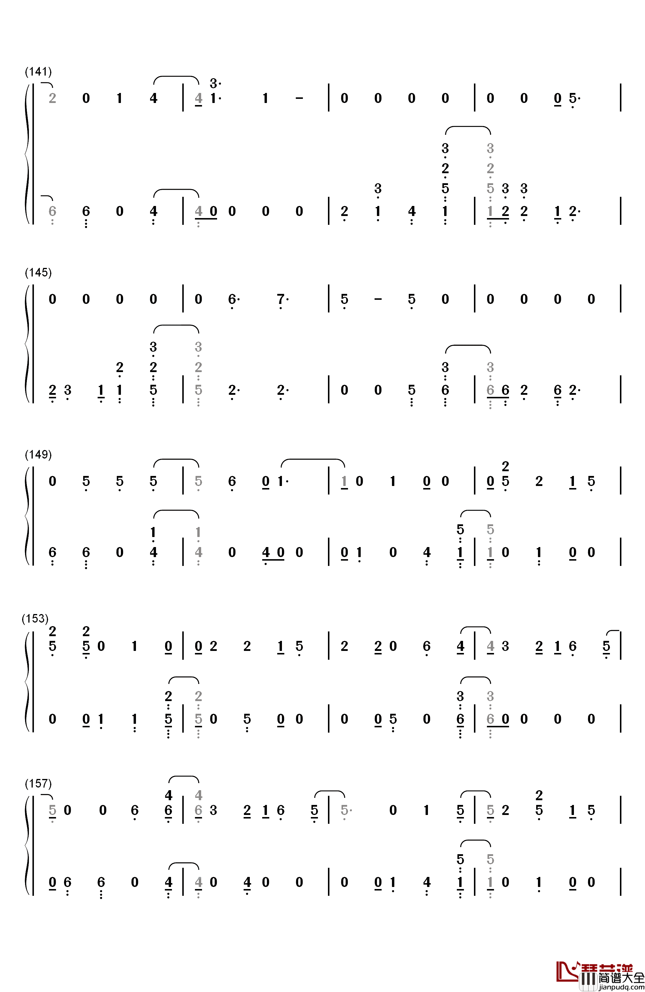 Magic_Shop钢琴简谱_数字双手_防弹少年团