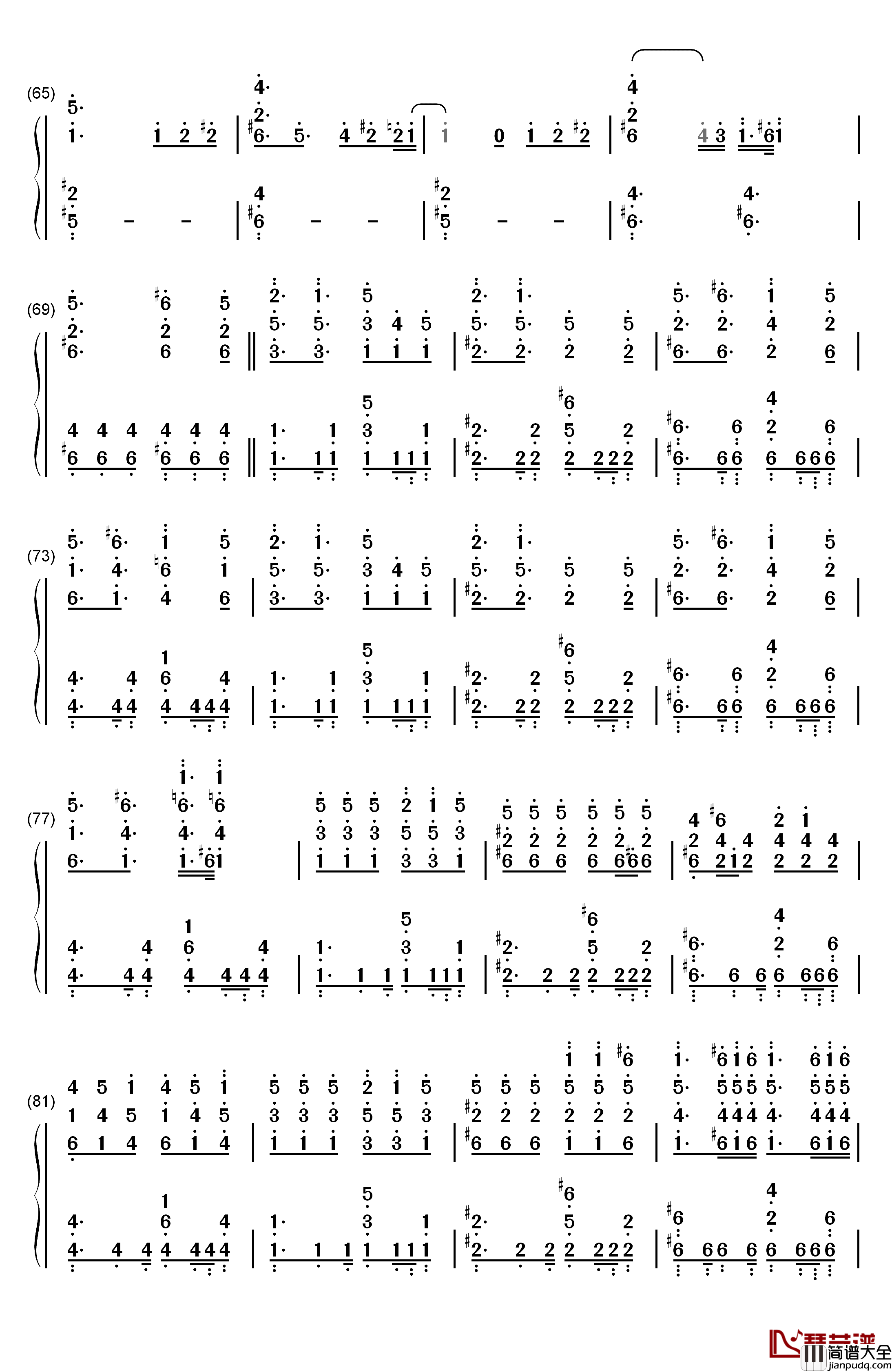 Let_Me_Go钢琴简谱_数字双手_Avril_Lavigne