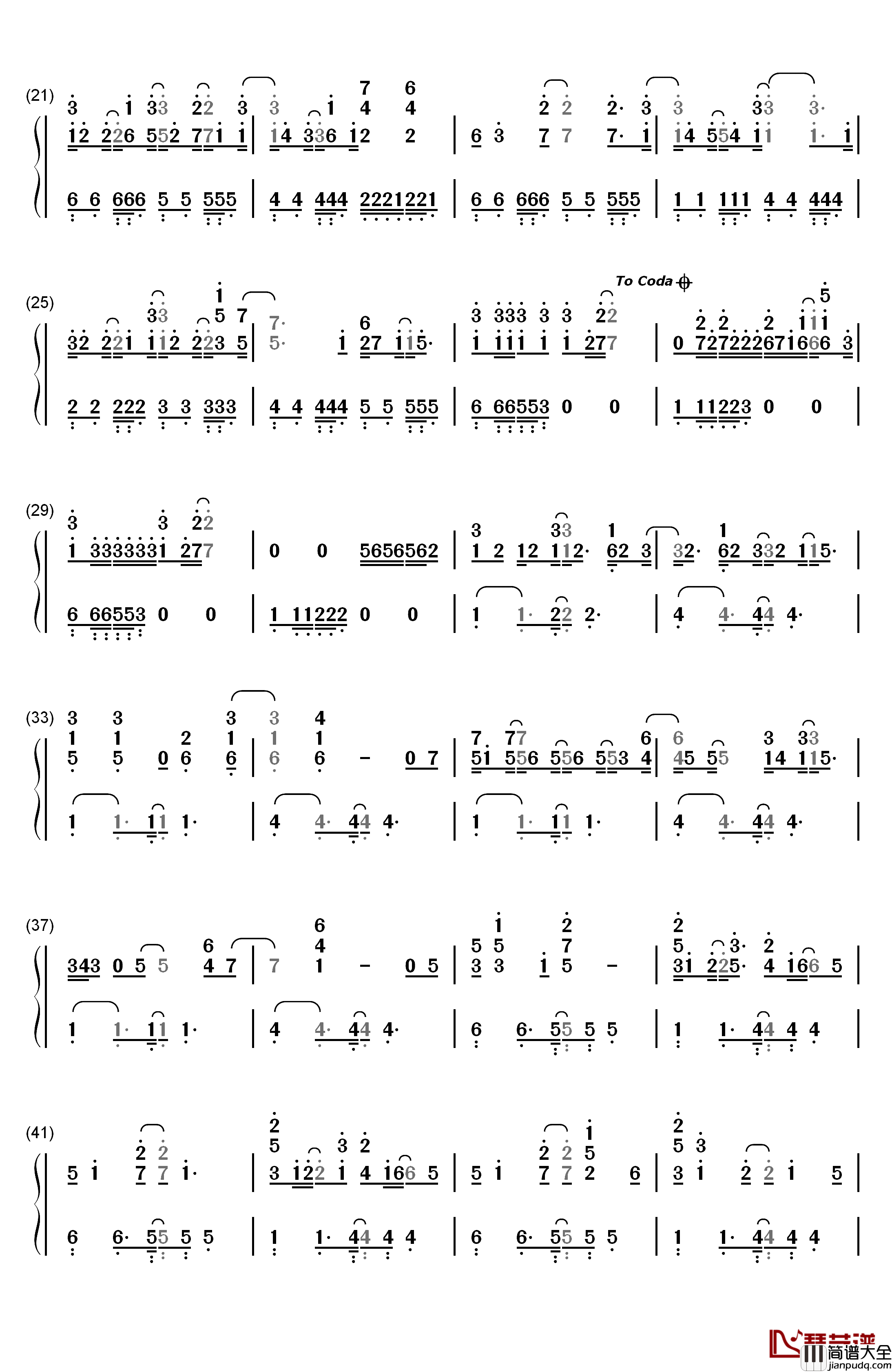 Everything_You're_Not钢琴简谱_数字双手_Demi_Lovato