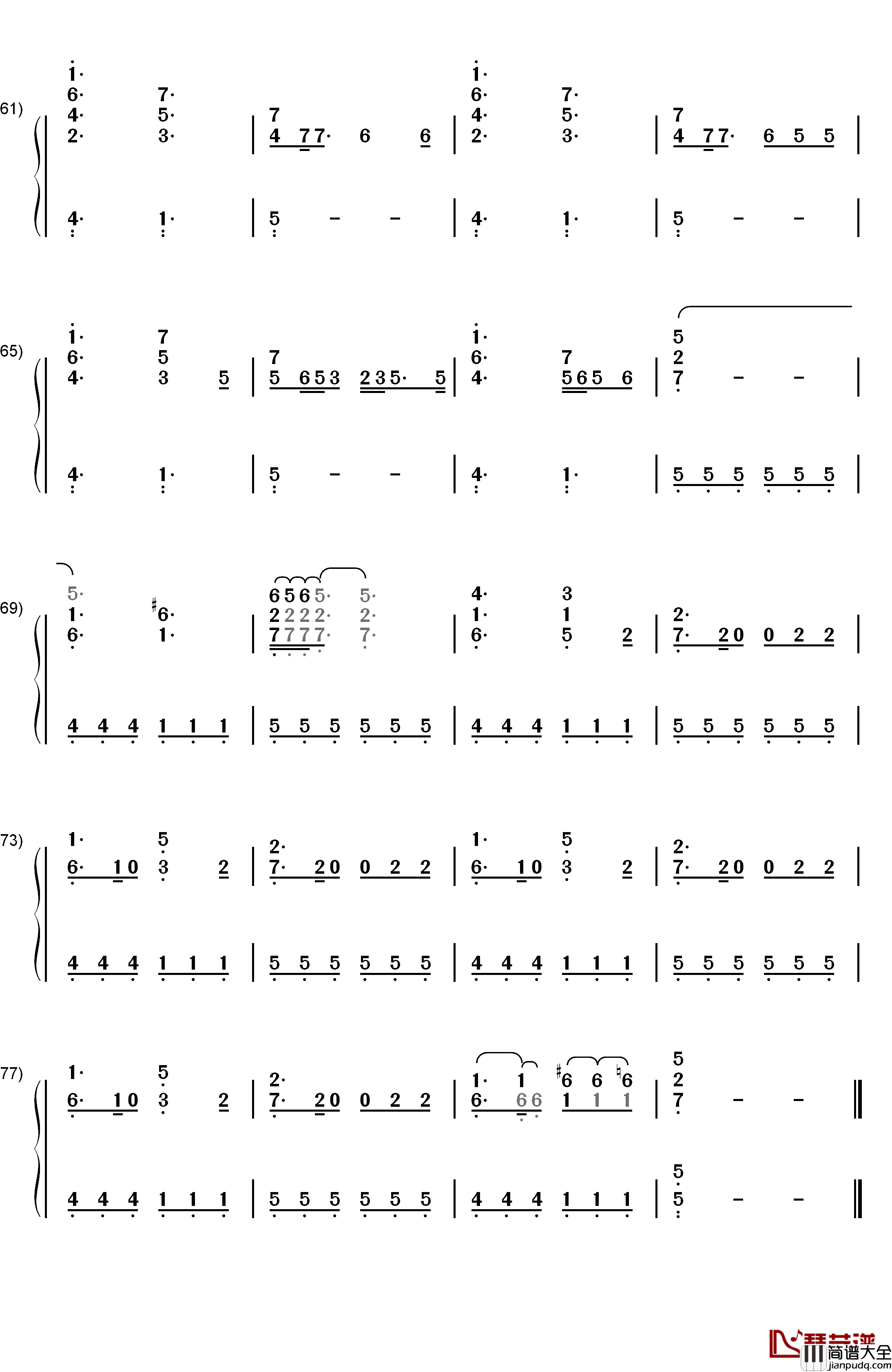 Sweetest_Devotion钢琴简谱_数字双手_Adele