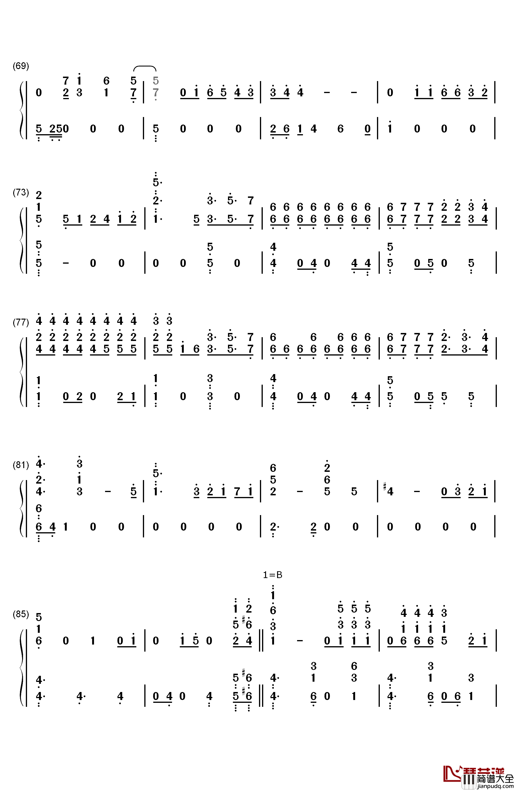 十二月的奇迹(Miracles_in_December)钢琴简谱_数字双手_EXO