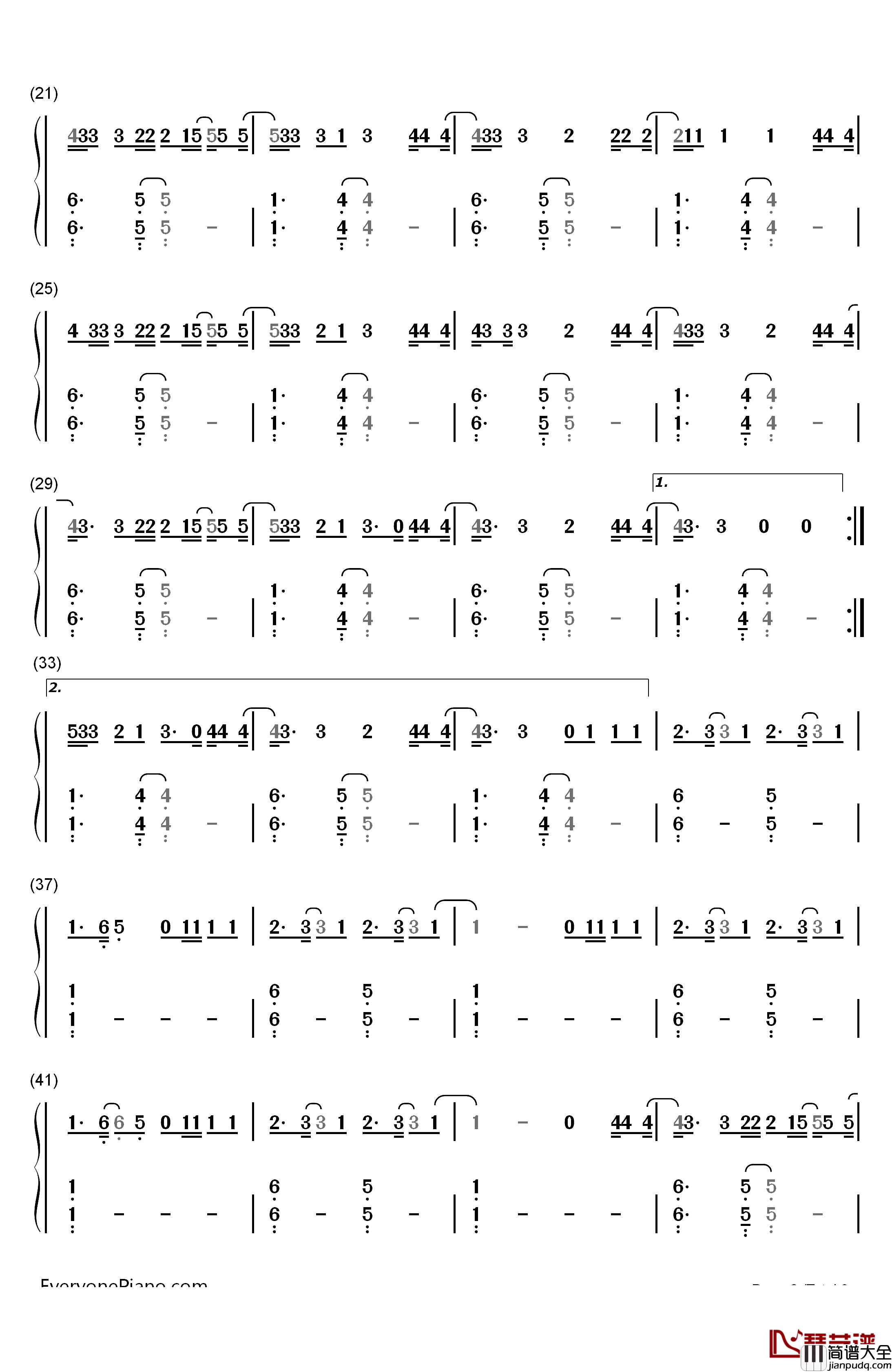 Touch钢琴简谱_数字双手_Little_Mix