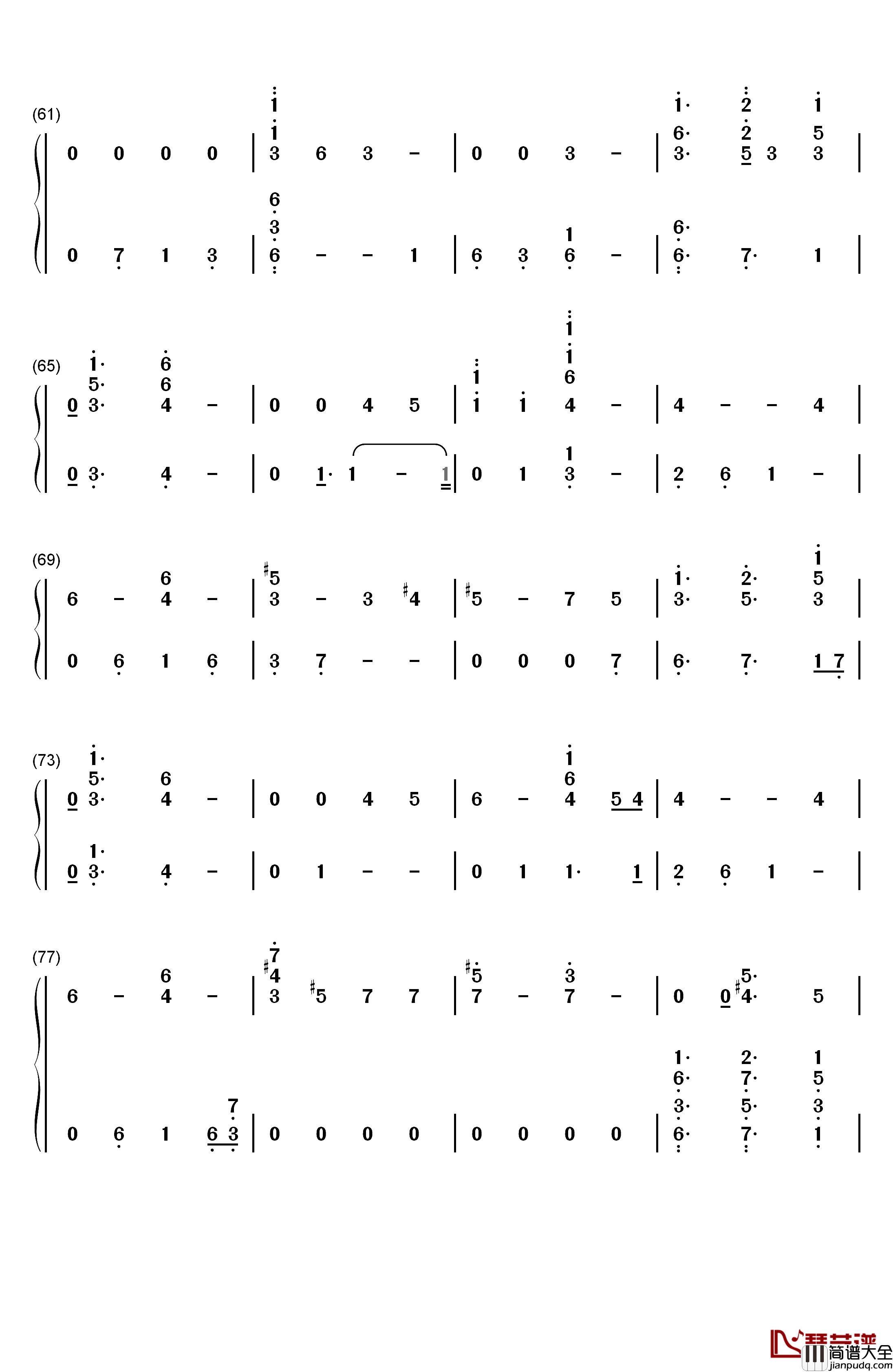 Running钢琴简谱_数字双手_Dua_Lipa