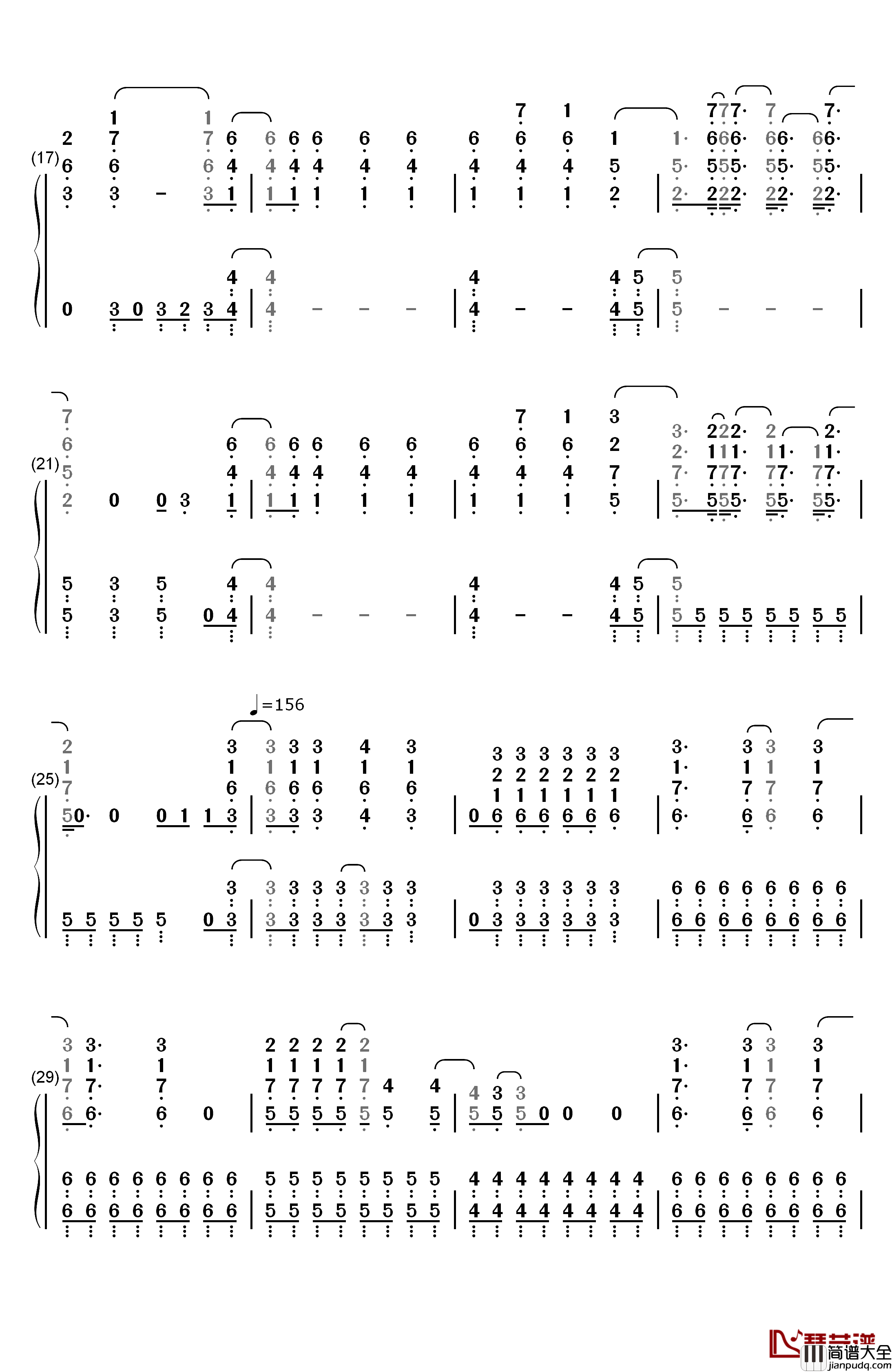 Livin'_La_Vida_Loca钢琴简谱_数字双手_Ricky_Martin