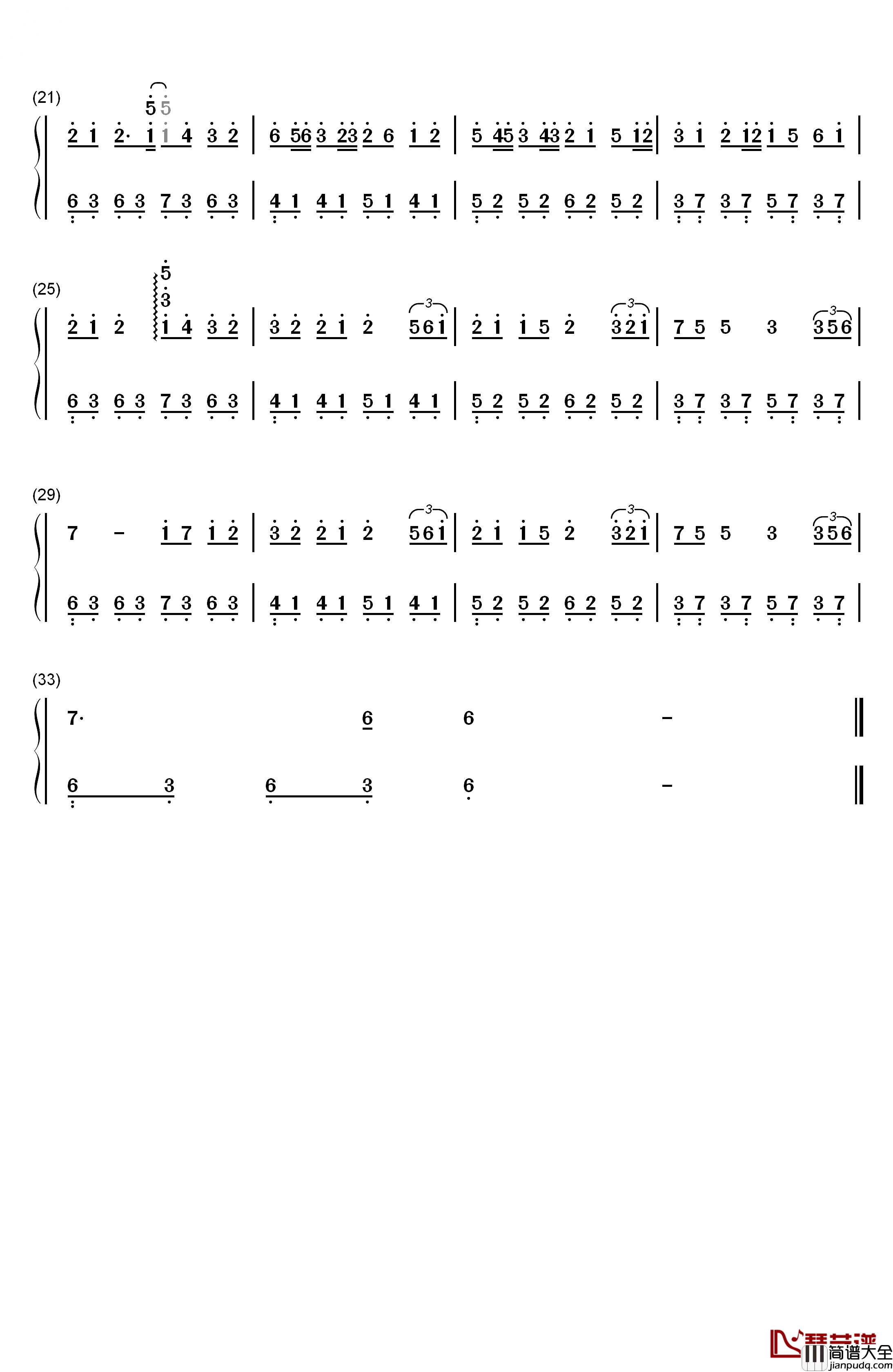 Chiru钢琴简谱_数字双手_Robert_de_Boron