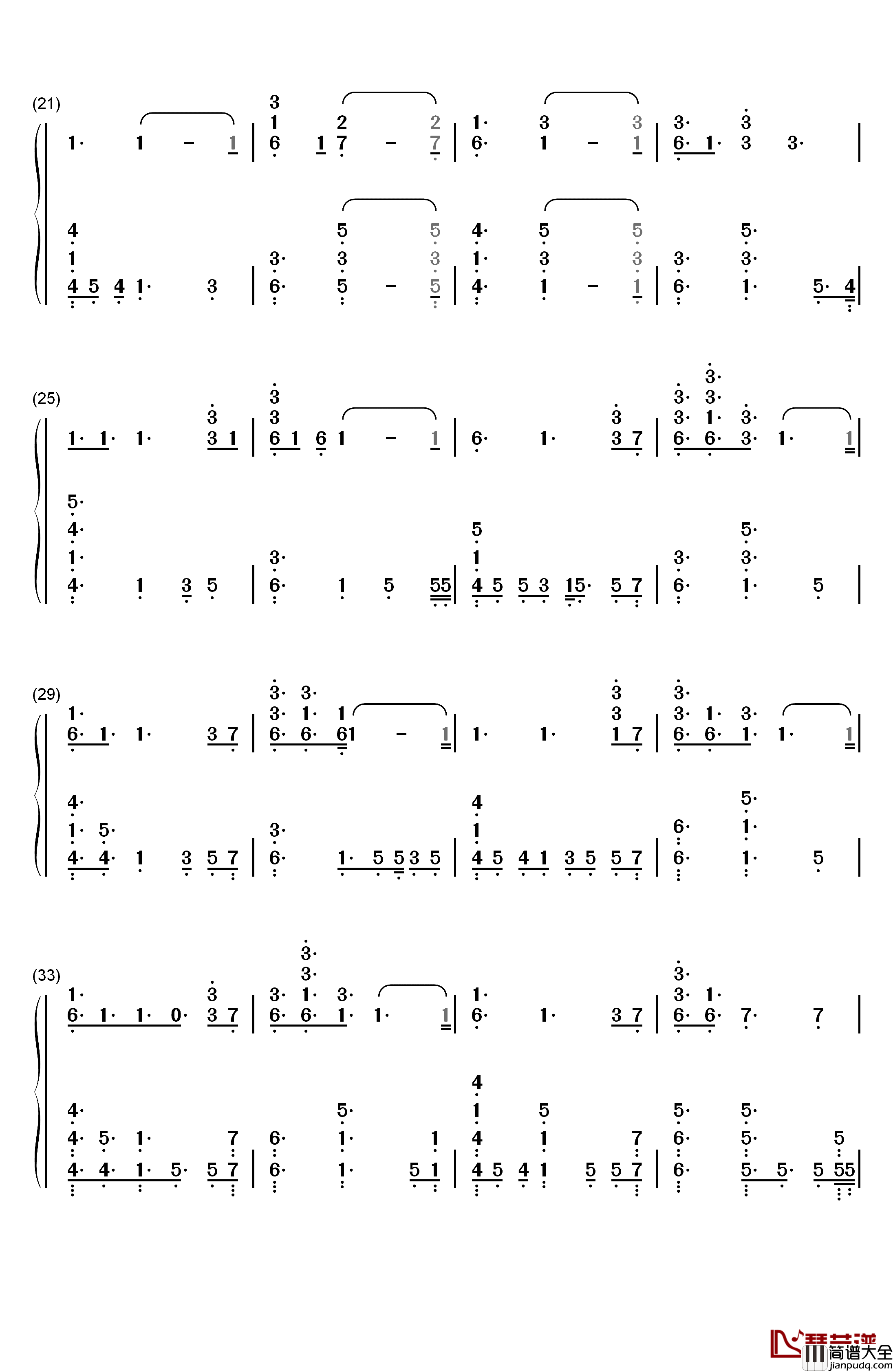 No_Place钢琴简谱_数字双手_Backstreet_Boys