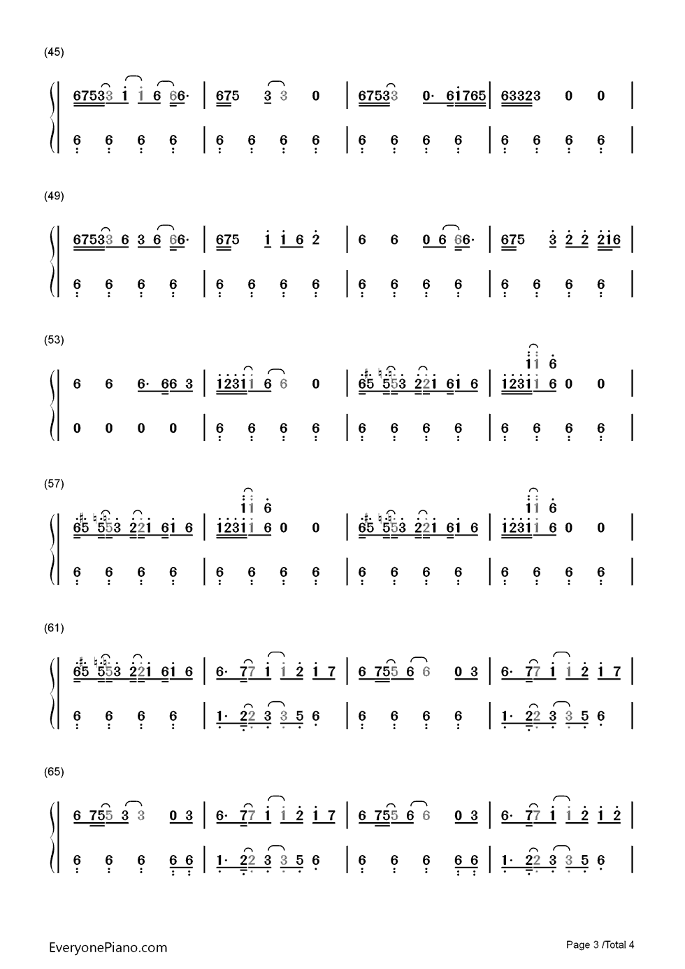 Focus钢琴简谱_数字双手_Ariana_Grande