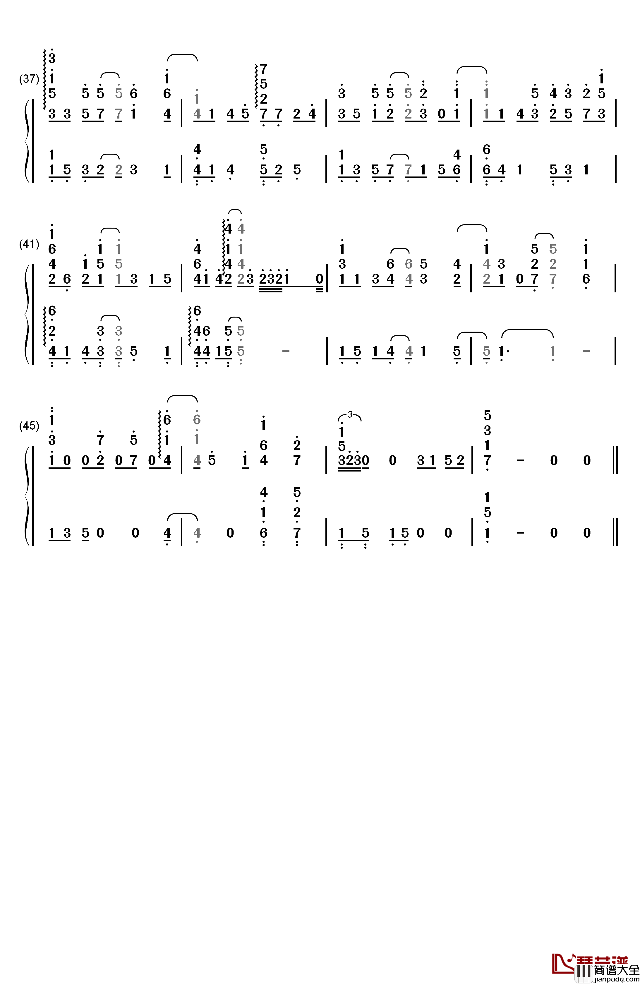 Serenity钢琴简谱_数字双手_Robert_Haig_Coxon