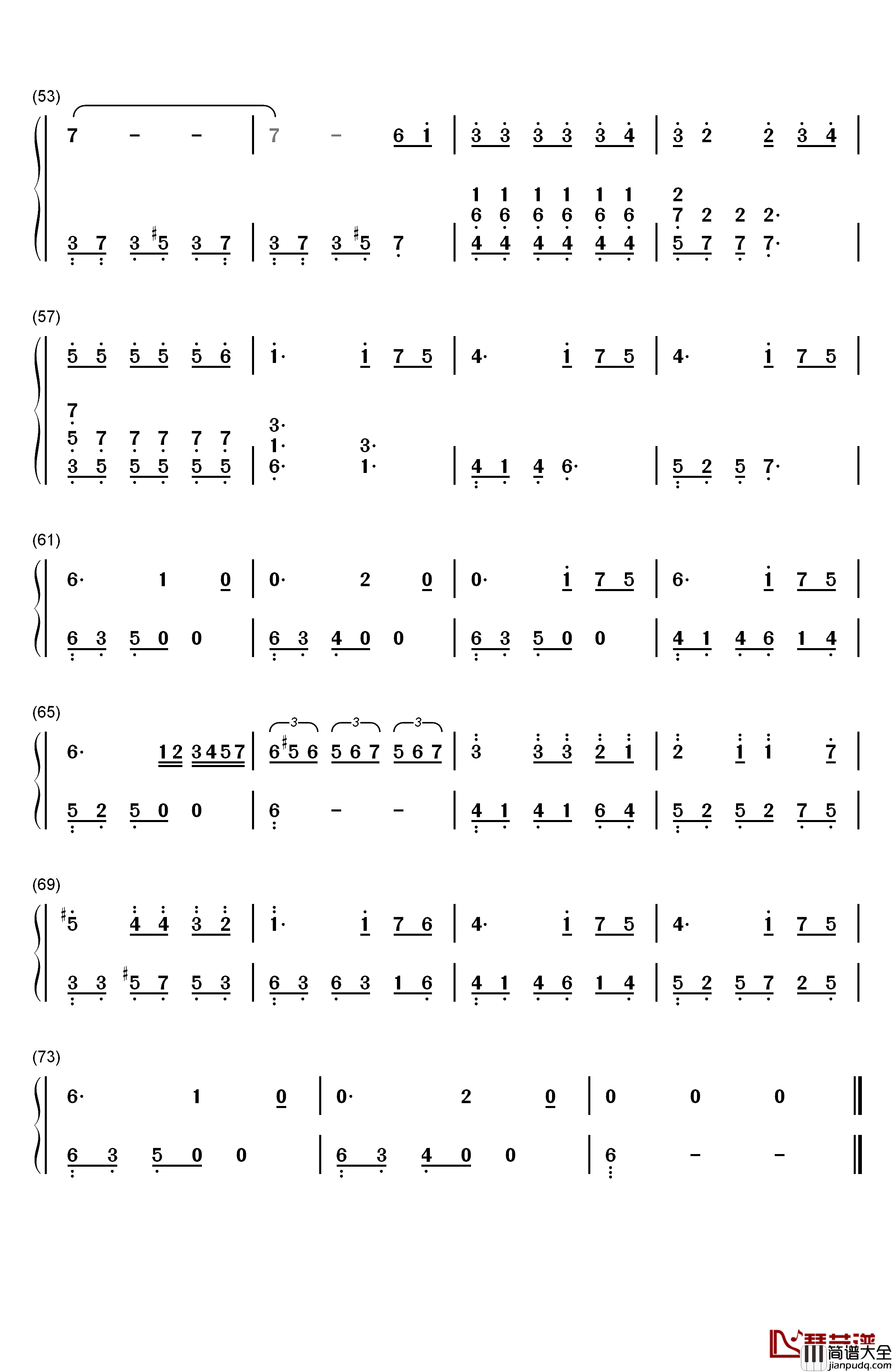 故事细腻钢琴简谱_钢琴简单演奏版数字双手_林俊杰