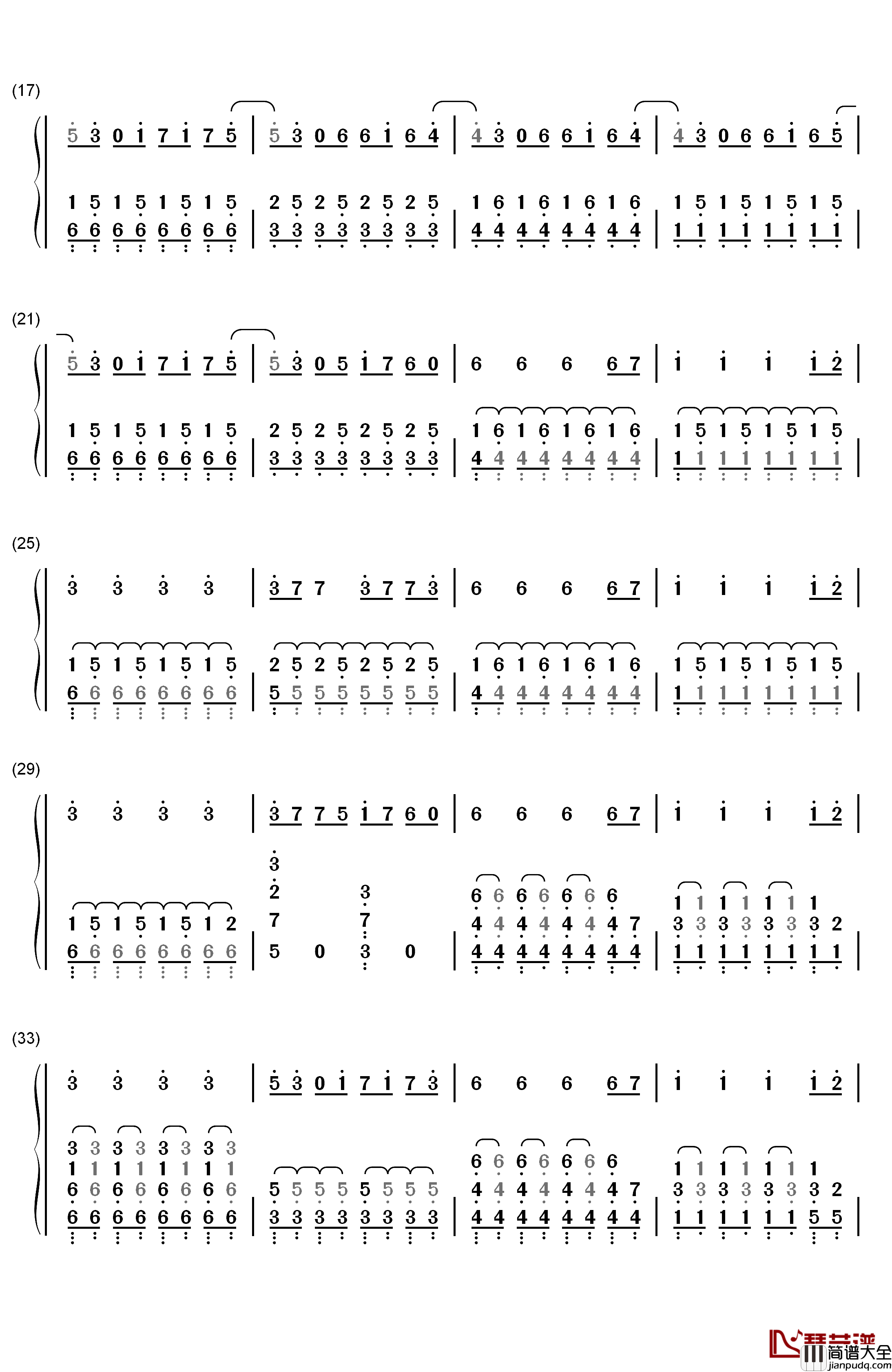 Beautiful_Now钢琴简谱_数字双手_Zedd