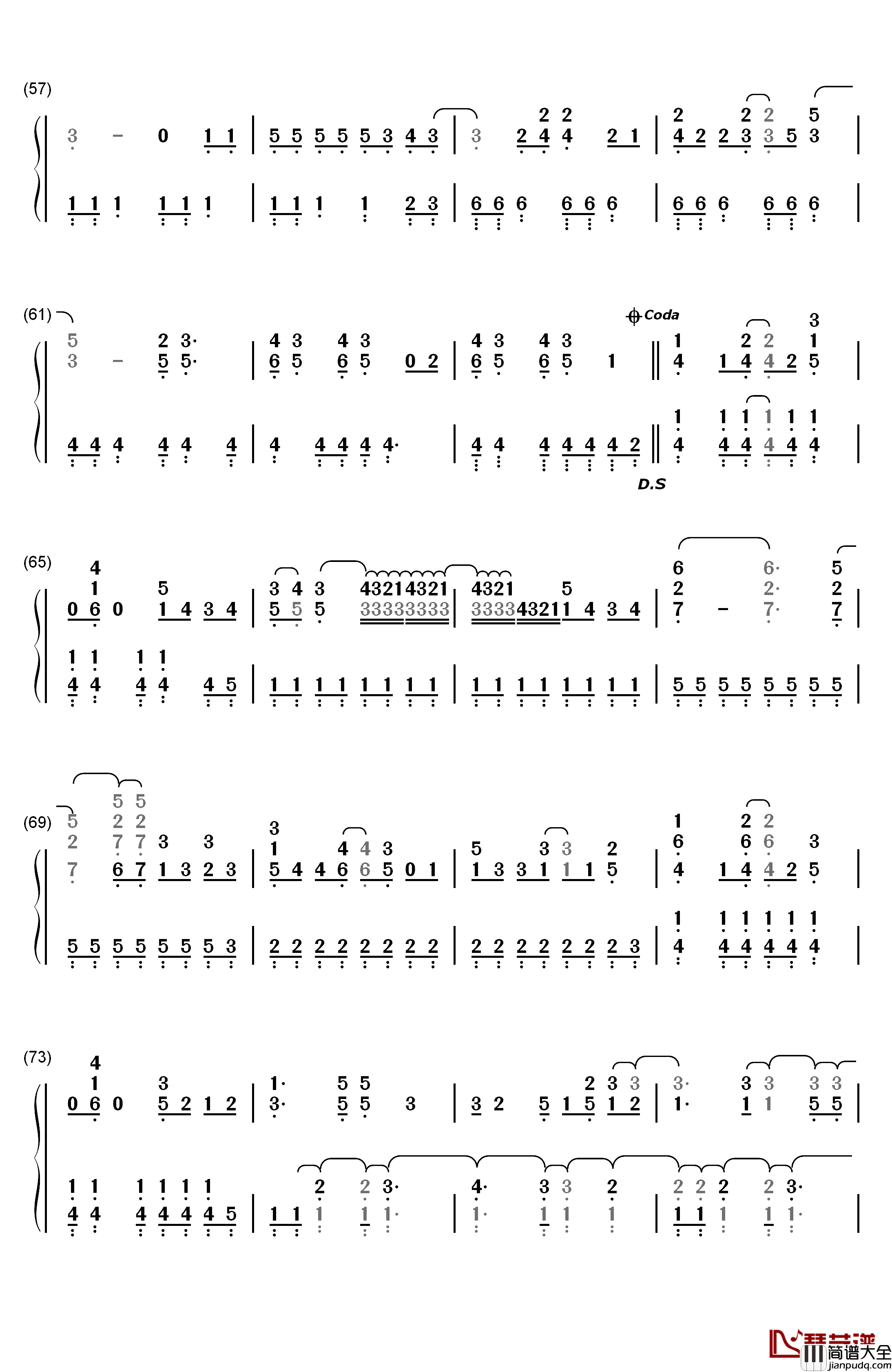 Here_We_Go_Again钢琴简谱_数字双手_Demi_Lovato