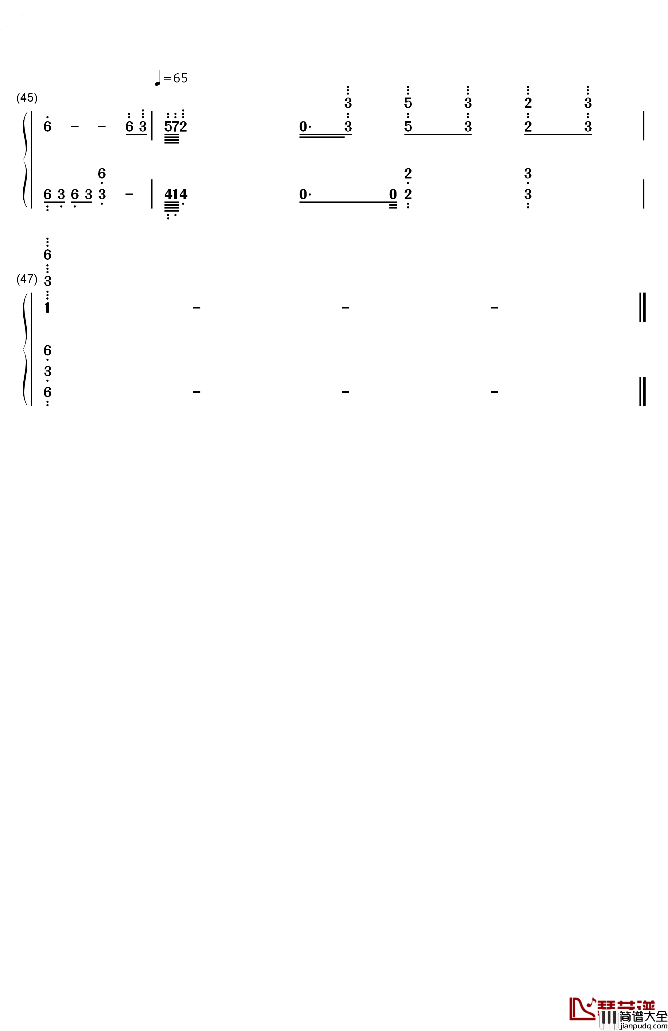 姻缘钢琴简谱_数字双手_李善姬