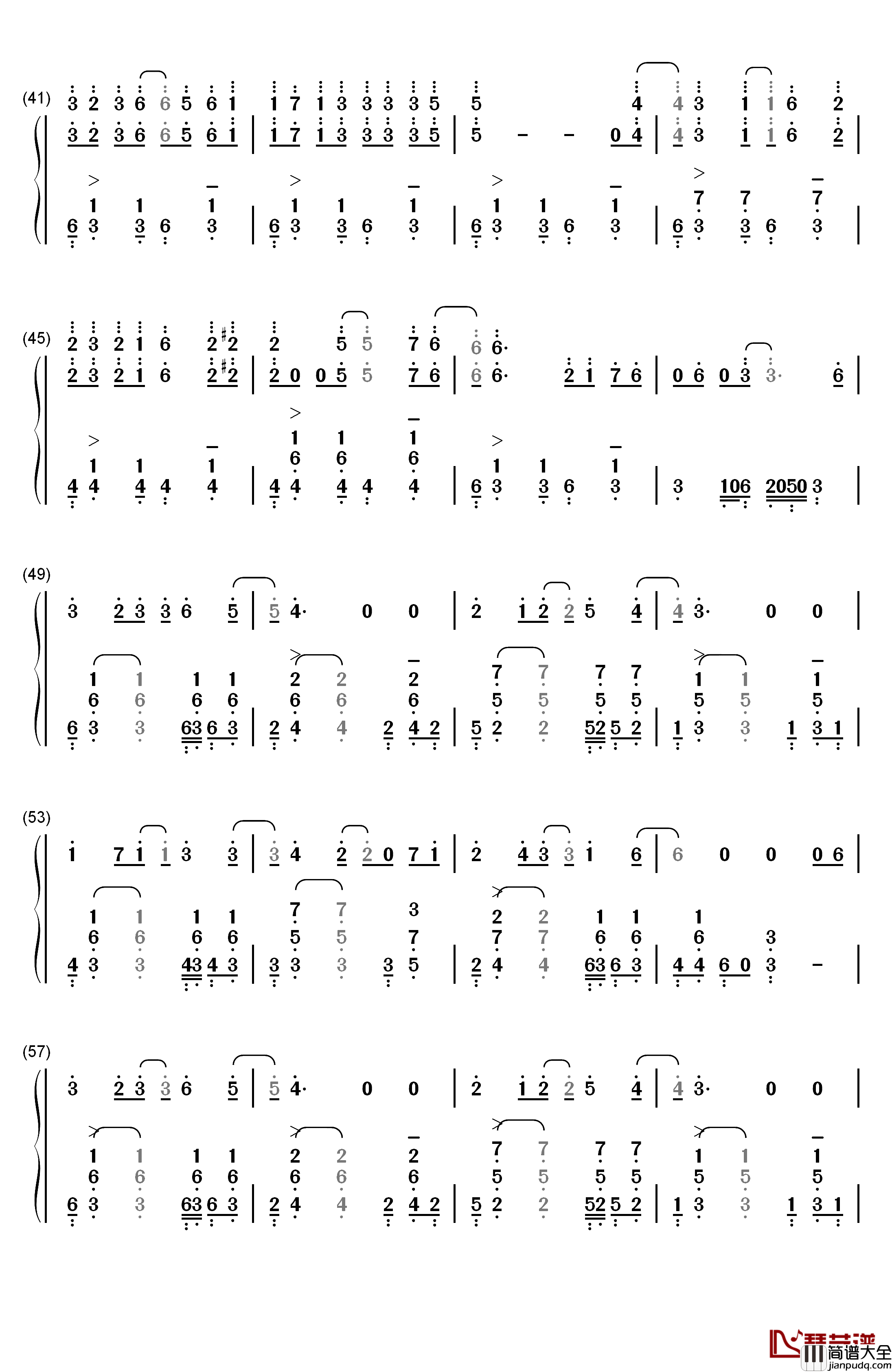 Say_Yes钢琴简谱_数字双手_王铮亮