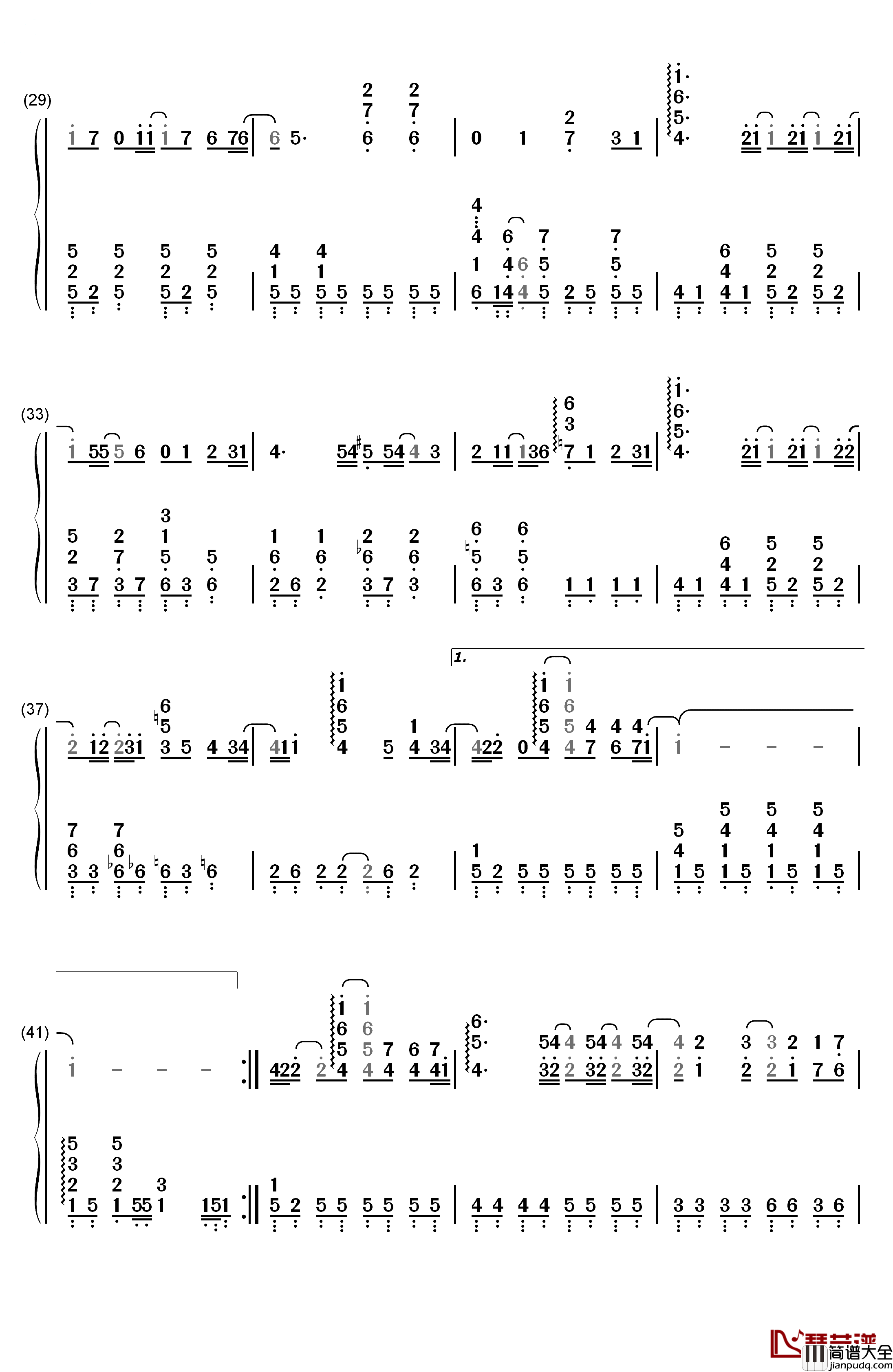 化作樱花树钢琴简谱_数字双手_SNH48