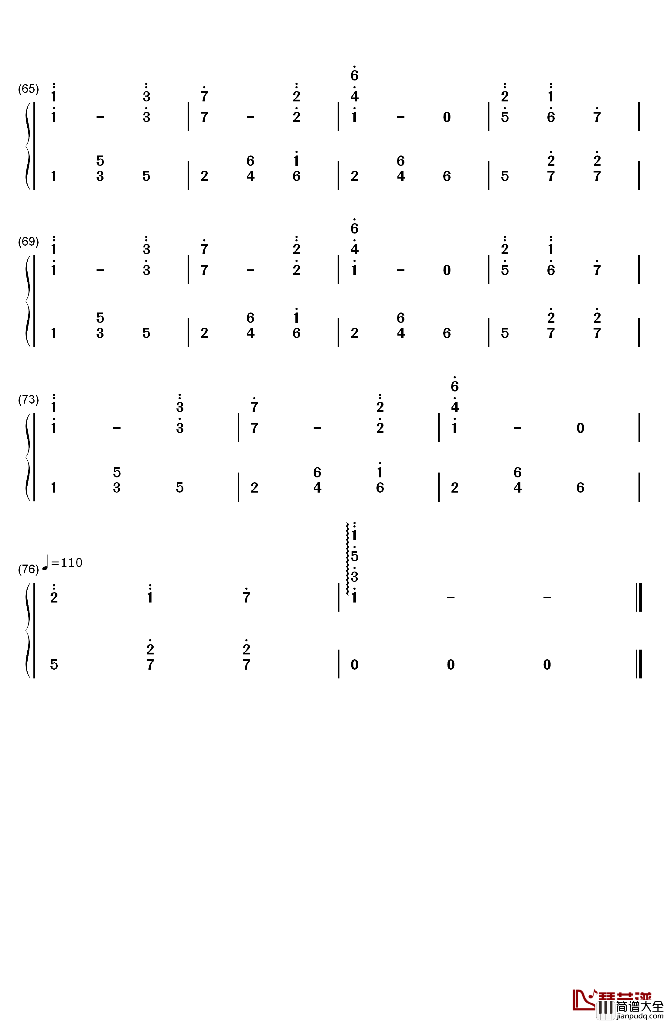 夏日华尔兹钢琴简谱_数字双手_班得瑞