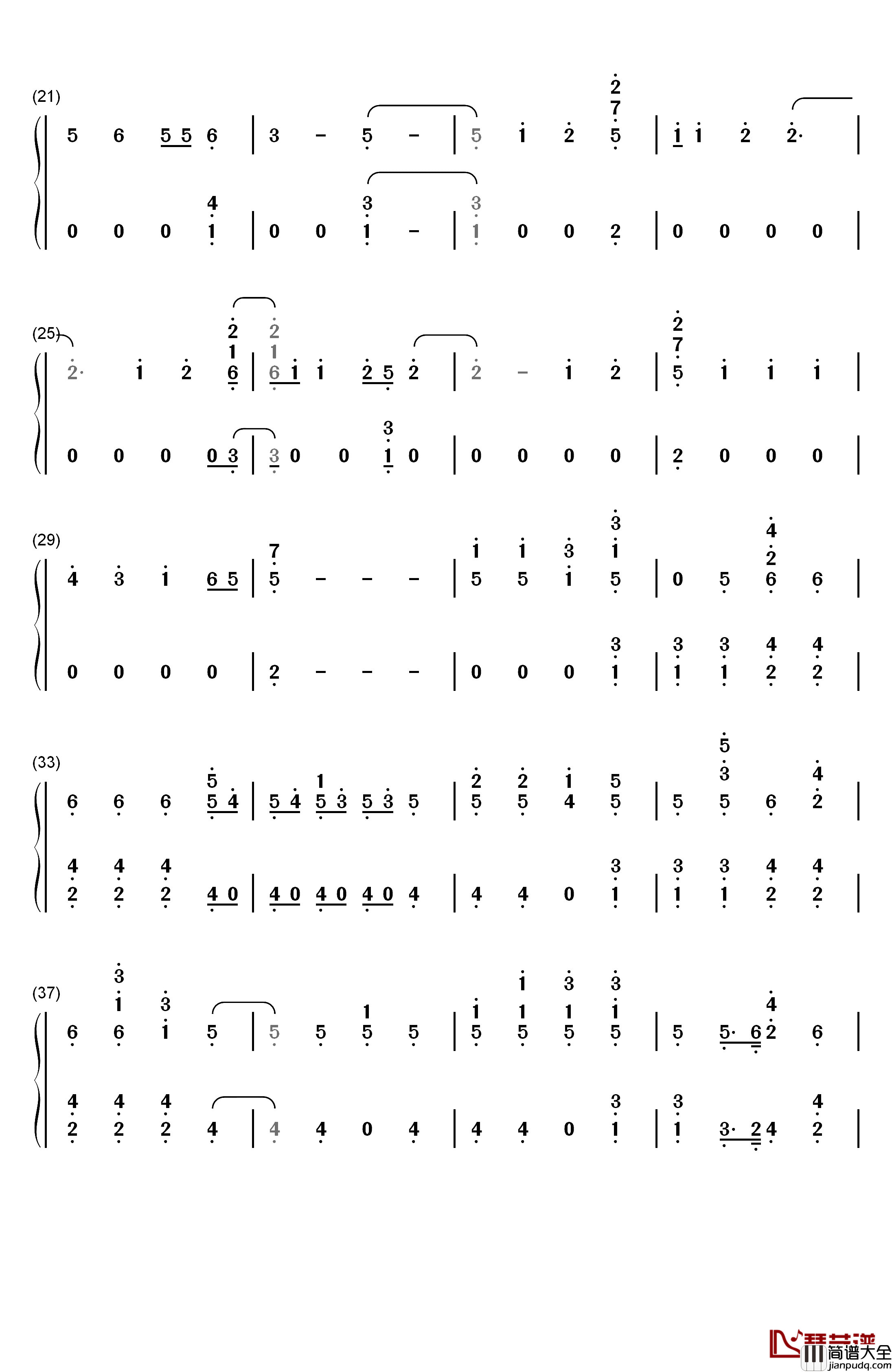 Stand钢琴简谱_数字双手_George_S._Clinton