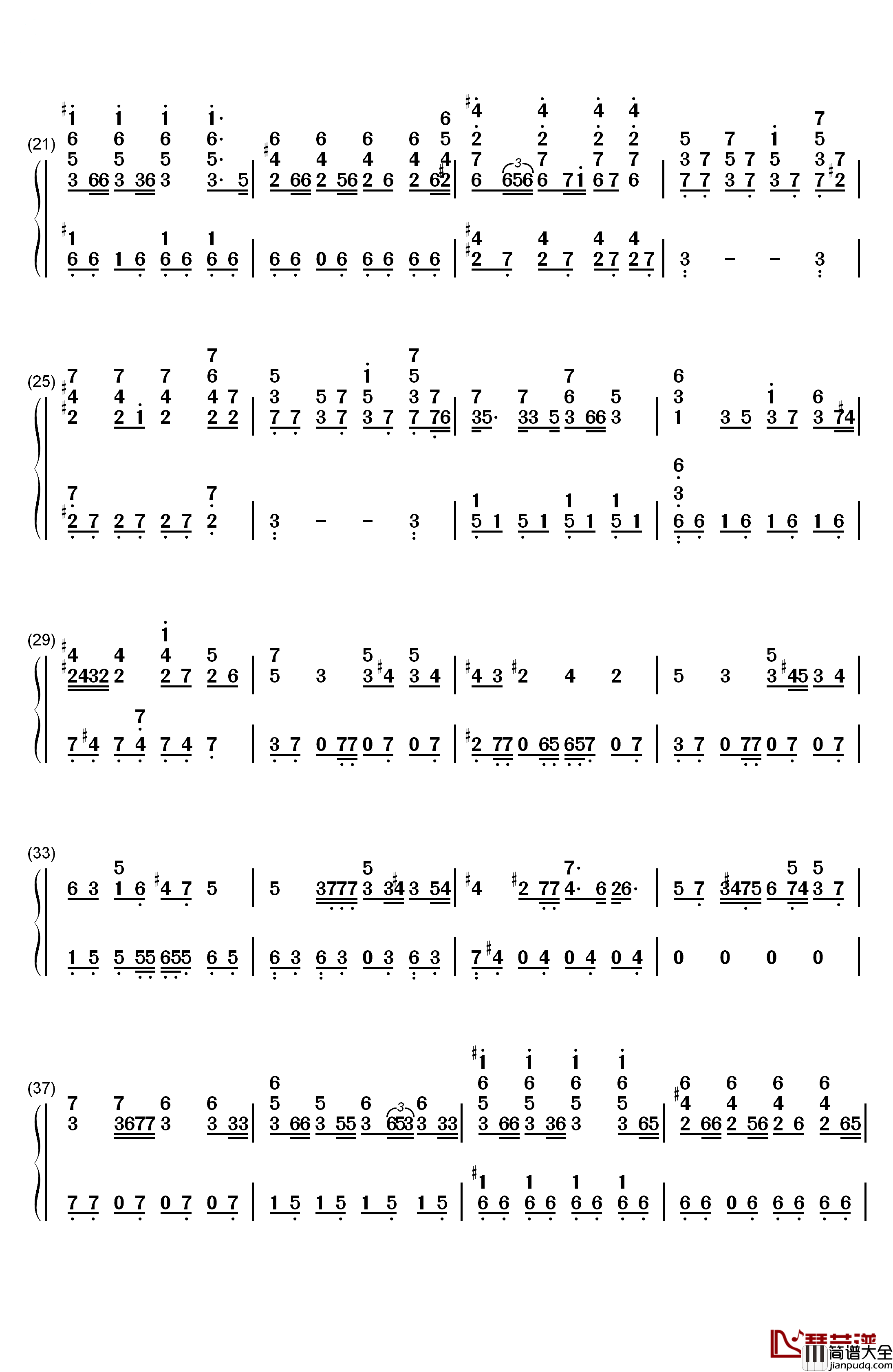 Hurt钢琴简谱_数字双手_Christina_Aguilera