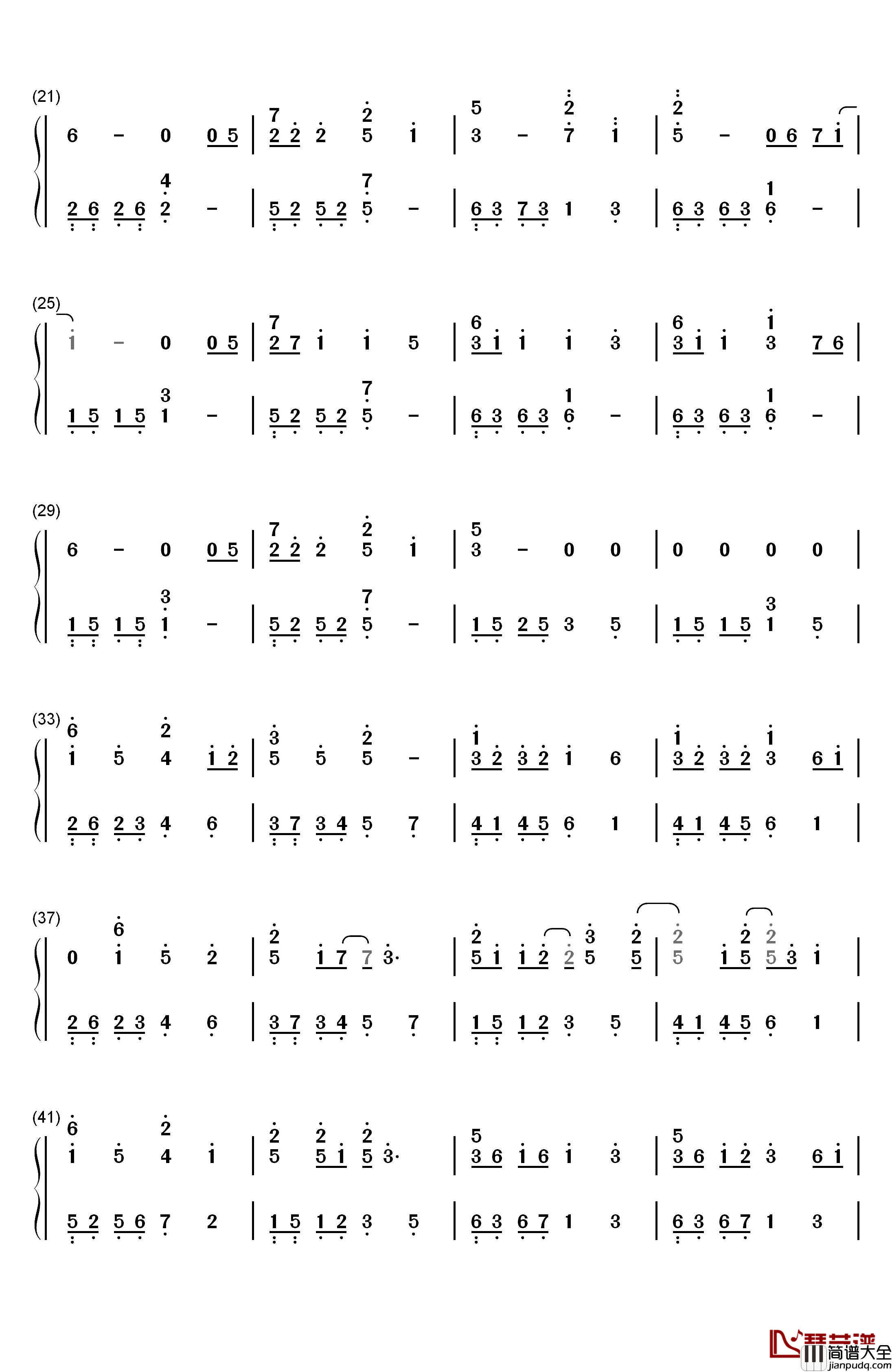 越来越不懂钢琴简谱_数字双手_蔡健雅
