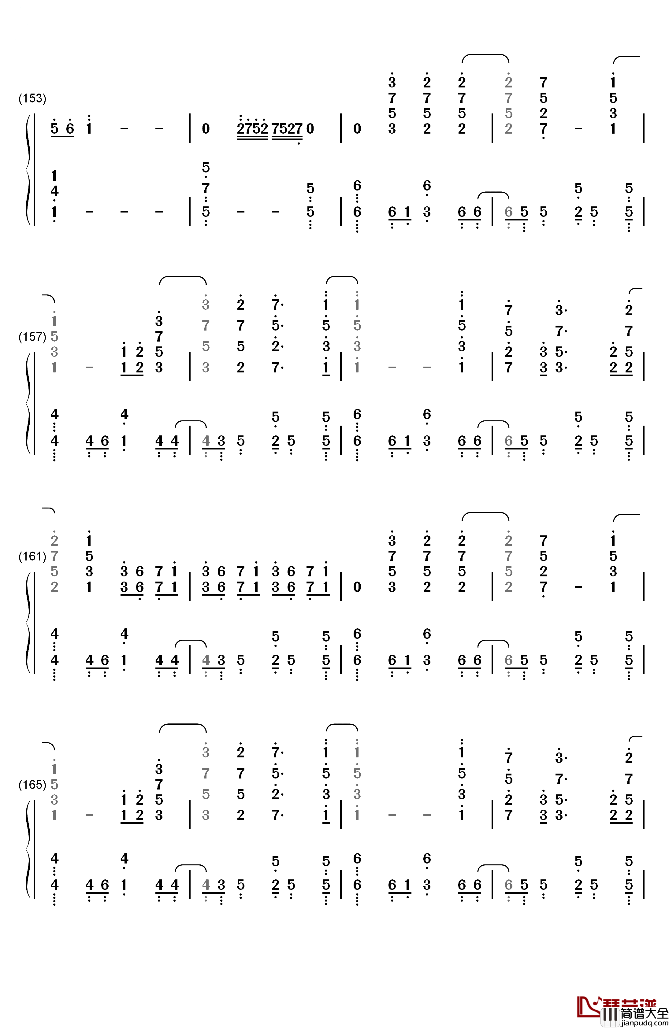 Signal钢琴简谱_数字双手_TK_from_凛として时雨