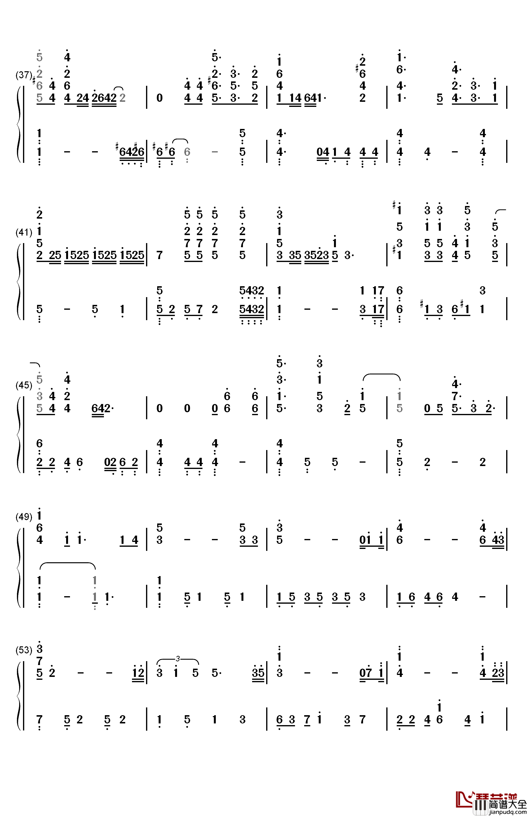 Circle_of_Life钢琴简谱_数字双手_Elton_John
