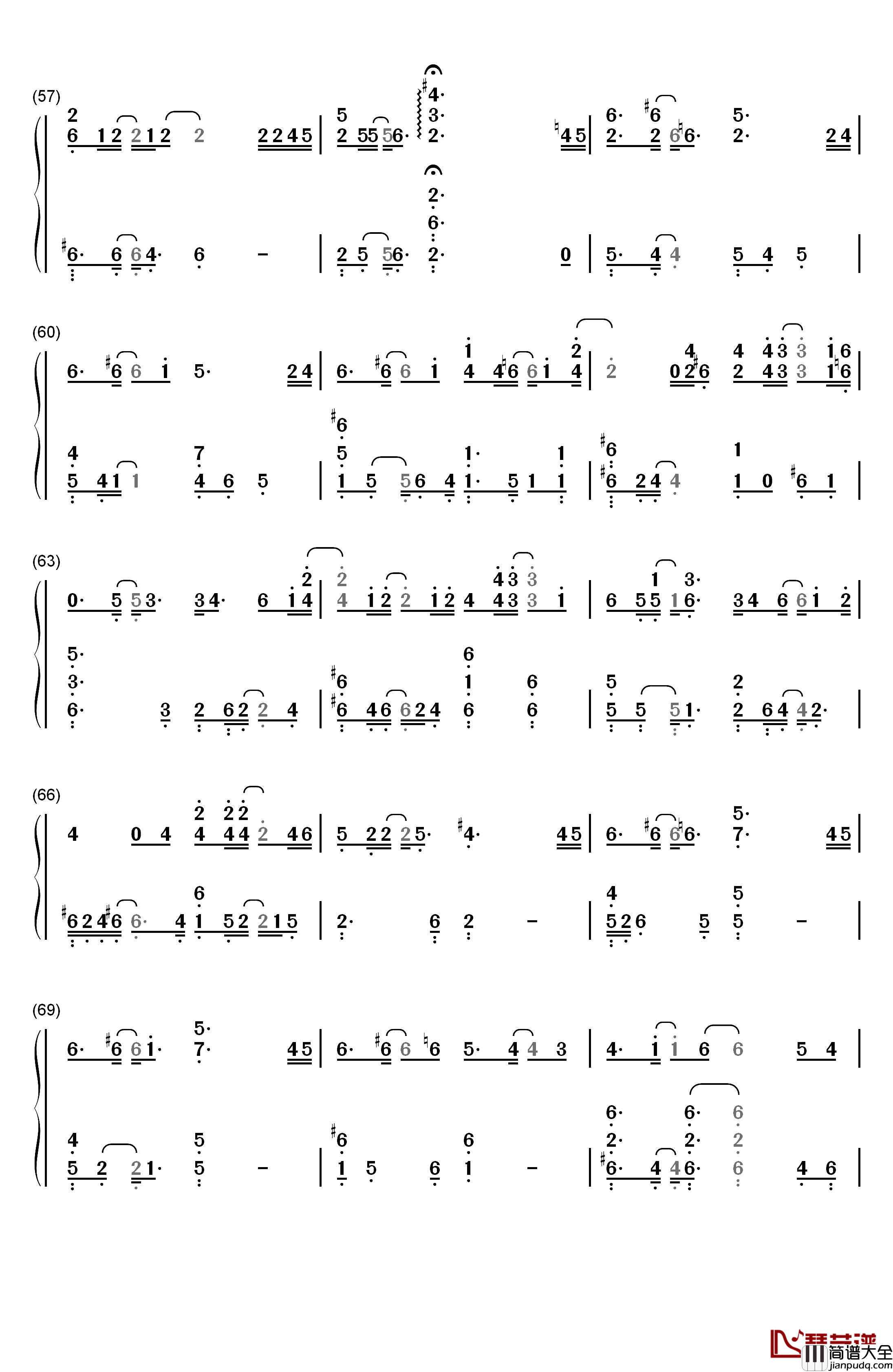 Sing_for_You钢琴简谱_数字双手_EXO