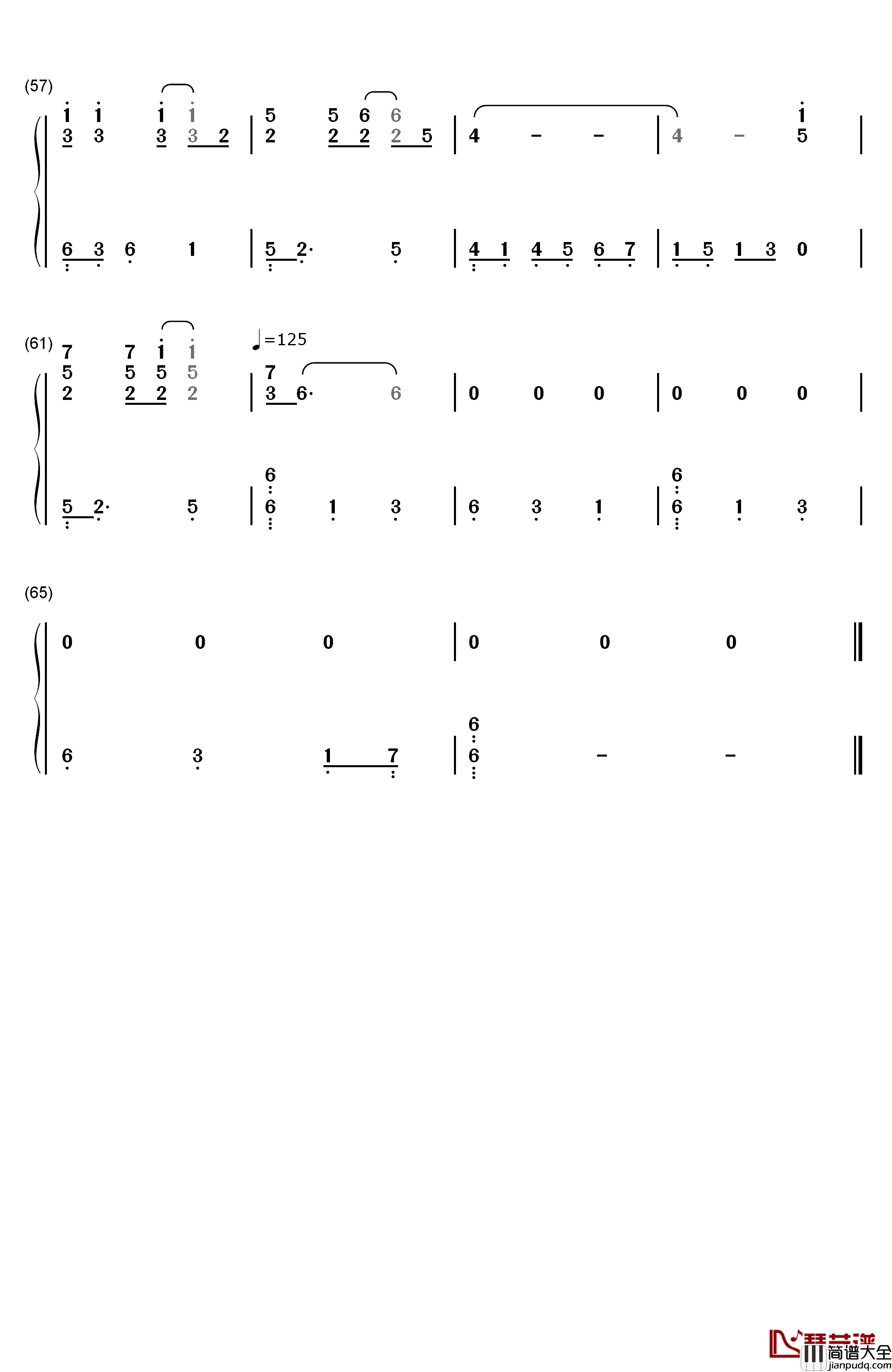 Nothing_Else_Matters钢琴简谱_数字双手_Metallica