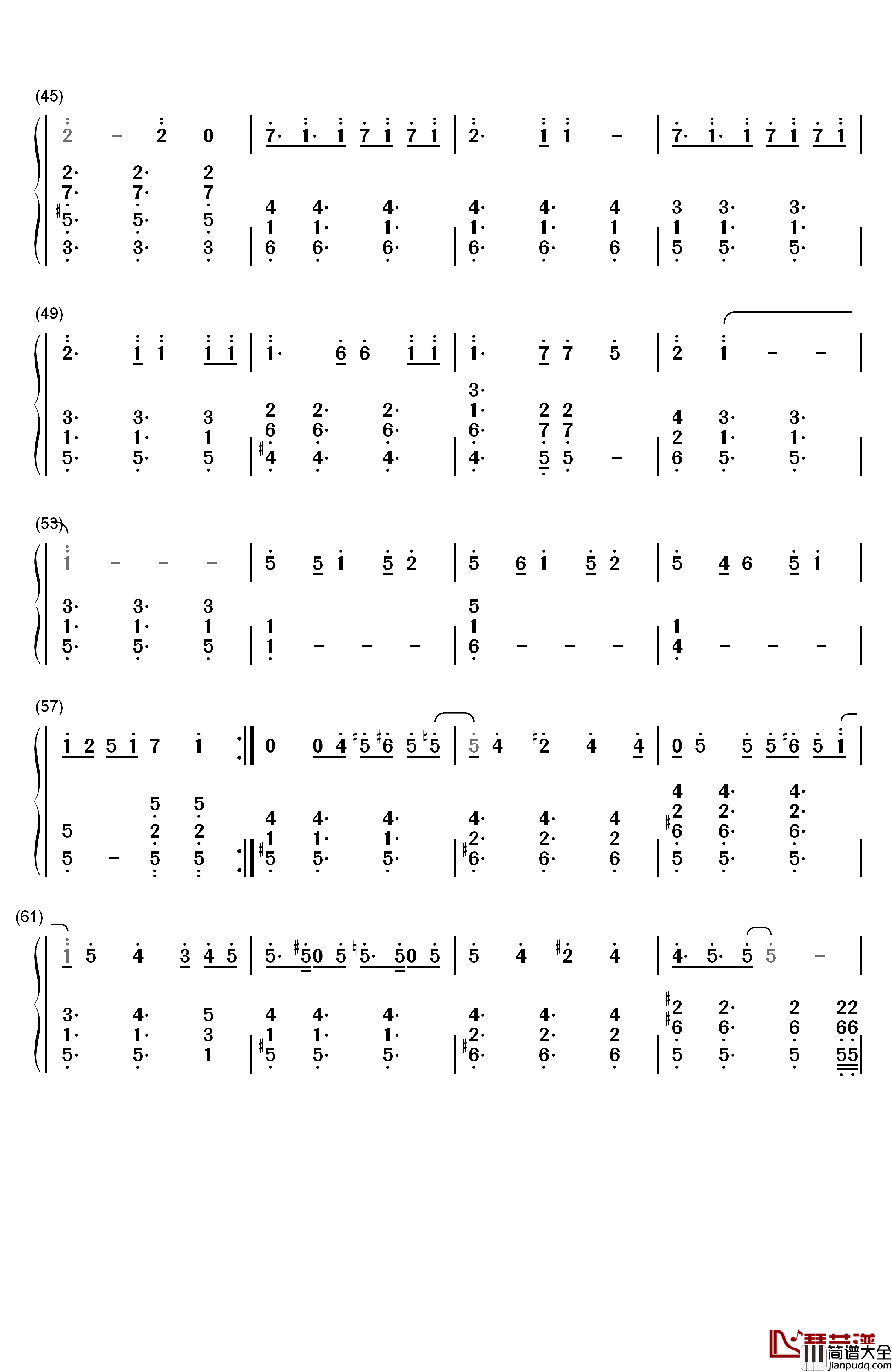 Dream×Dream钢琴简谱_数字双手_爱内里菜