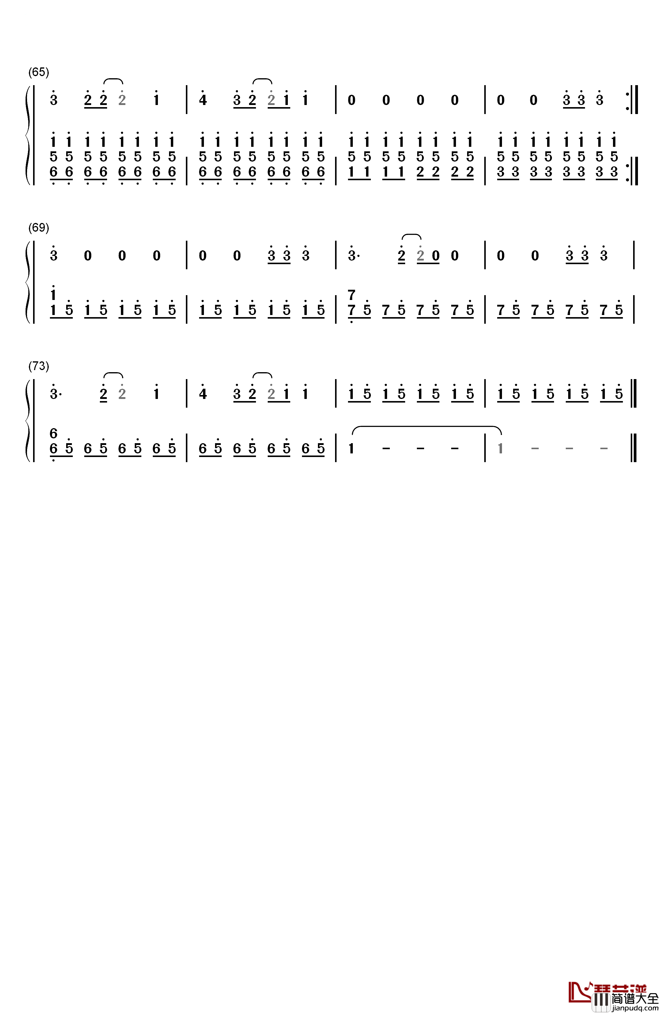 Chasing_Cars_伴奏钢琴简谱_数字双手_Snow_Patrol