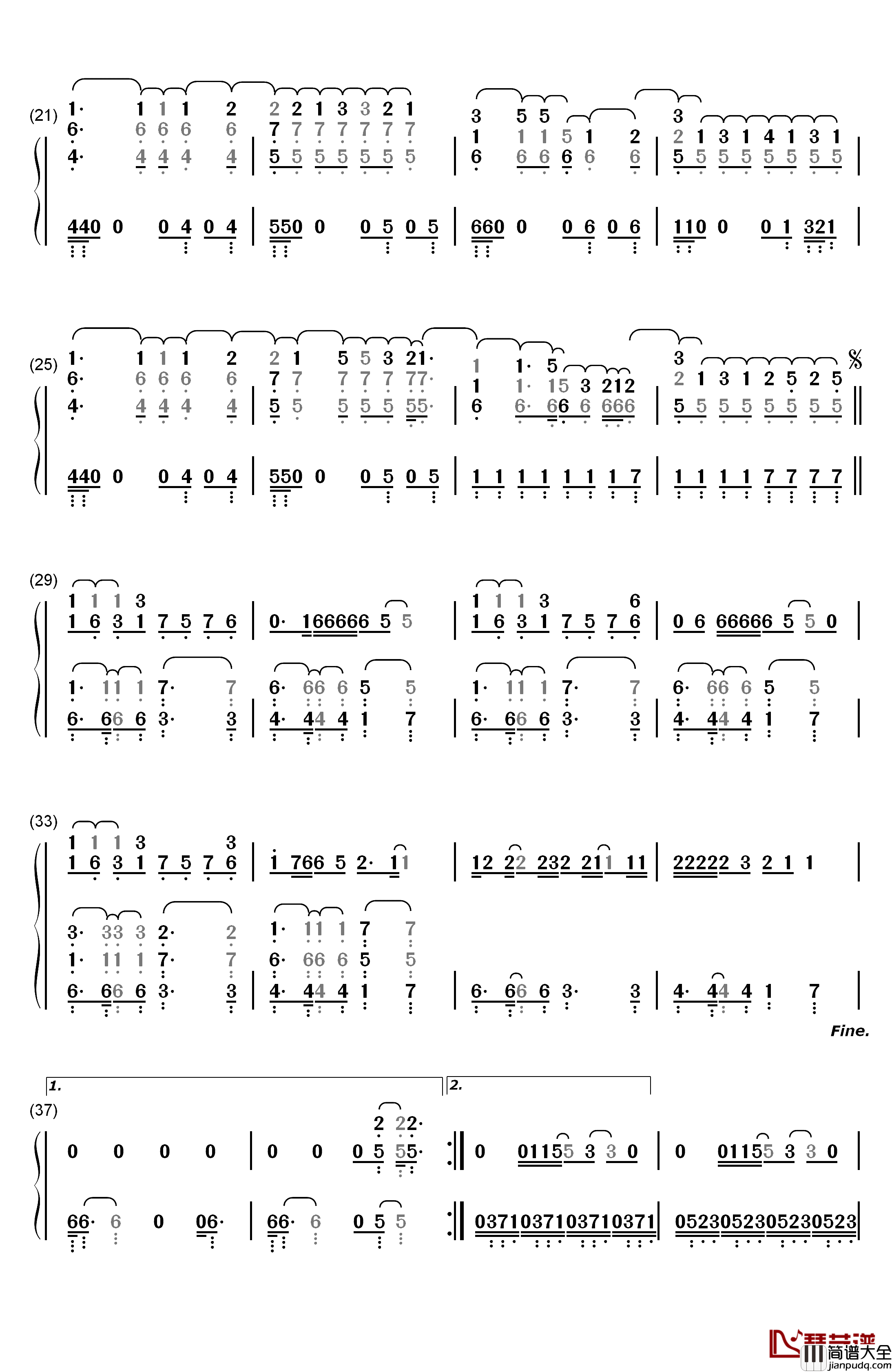 The_City钢琴简谱_数字双手_Ed_Sheeran