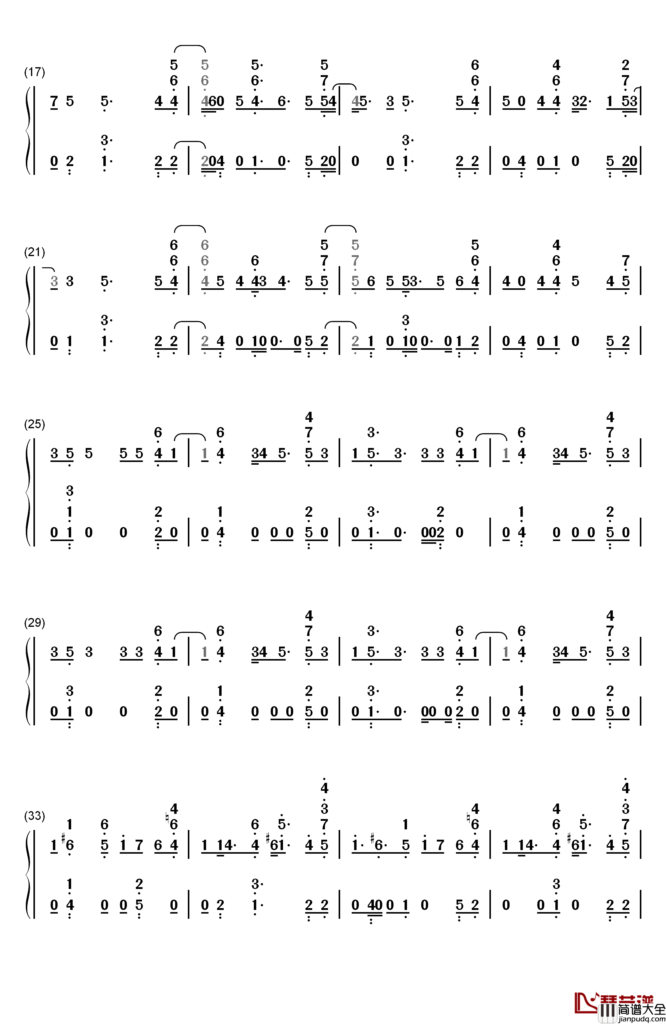 Bibia_Be_Ye_Ye钢琴简谱_数字双手_Ed_Sheeran